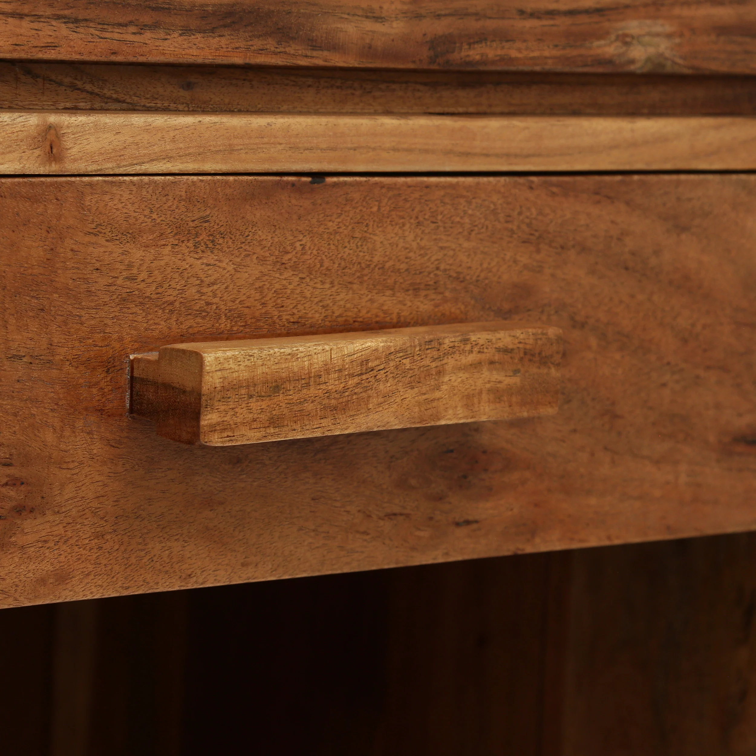 Lindale Boho Handcrafted Acacia Wood Nightstand - furnishings