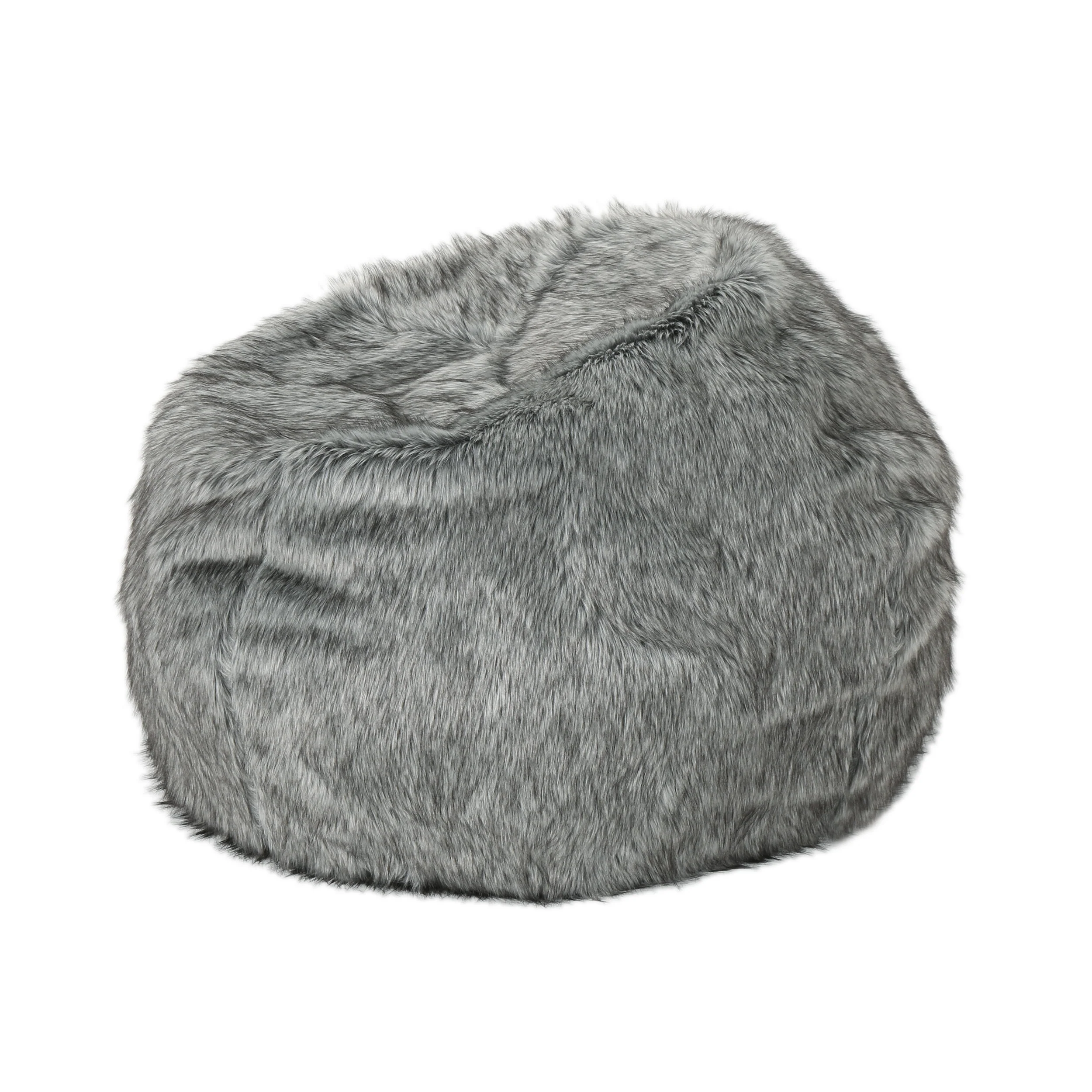 Leslie Modern 3 Foot Faux Fur Bean Bag Cover - furnishings