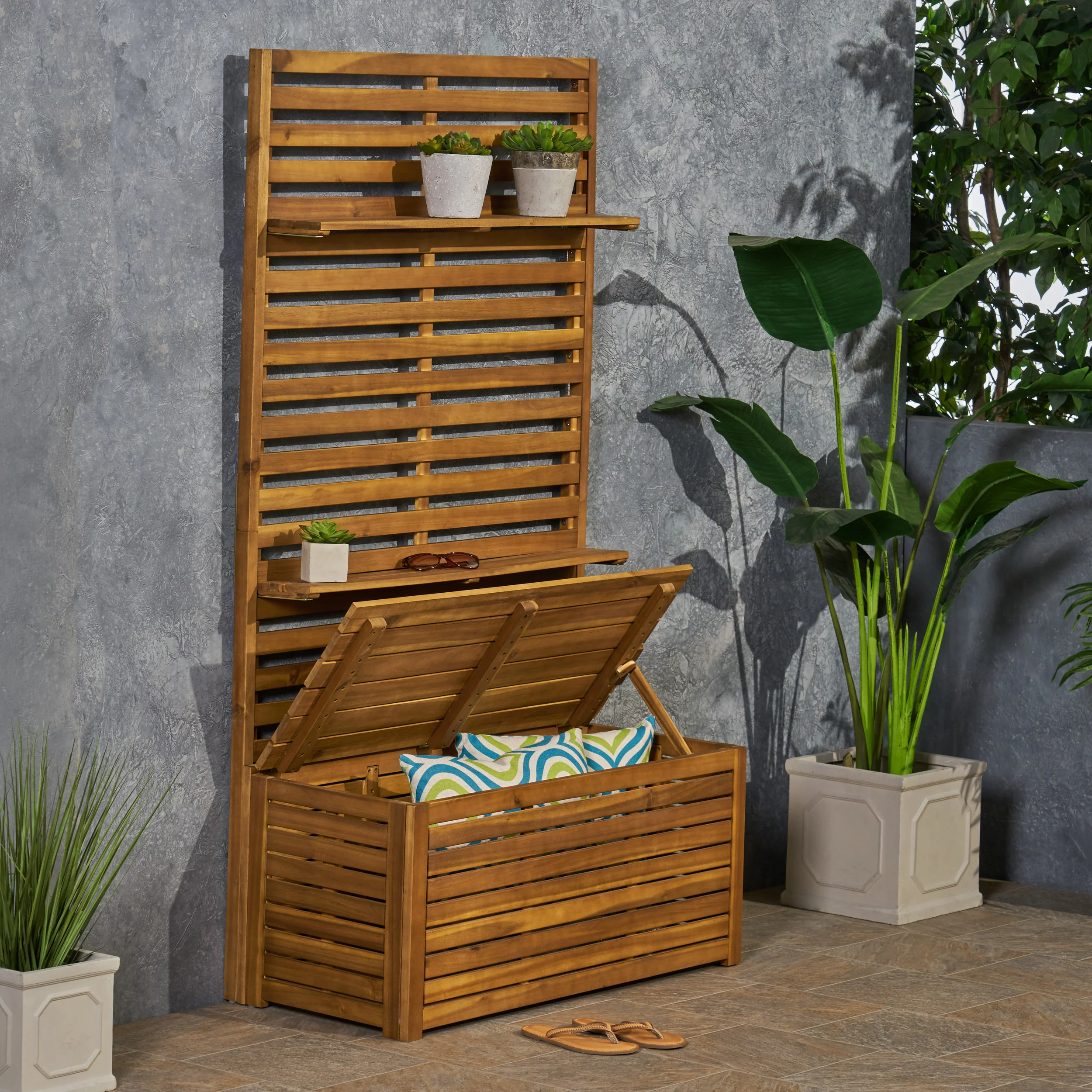 Priscilla Outdoor Wooden Hall Tree - furnishings