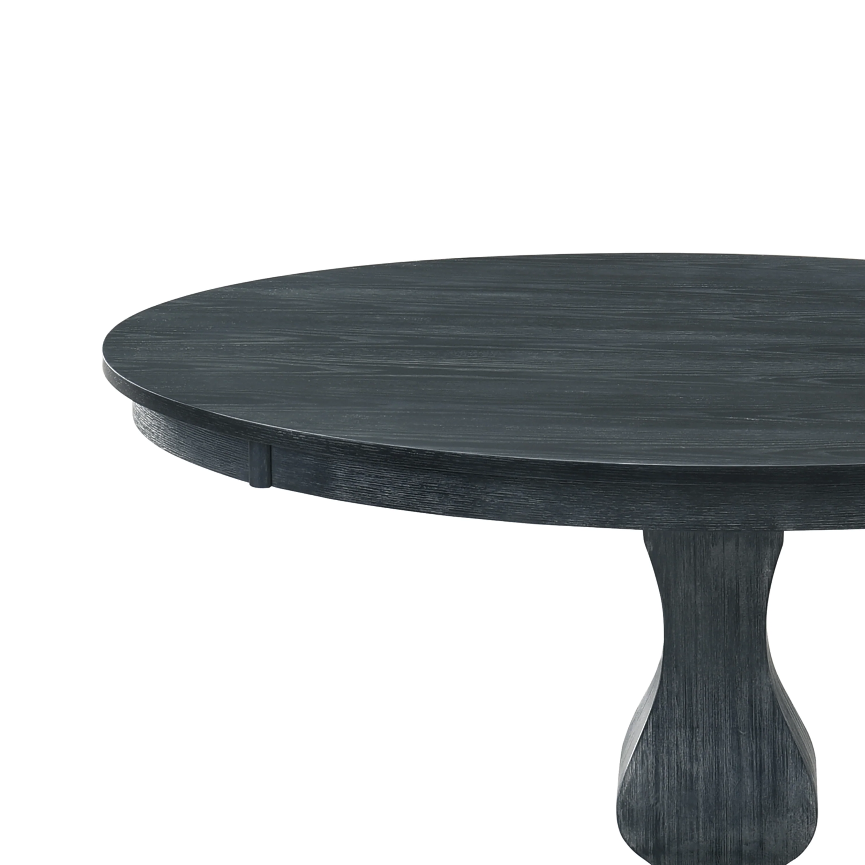 Bryan French Country Fabric Upholstered Wood and Cane 5 Piece Circular Dining Set - furnishings