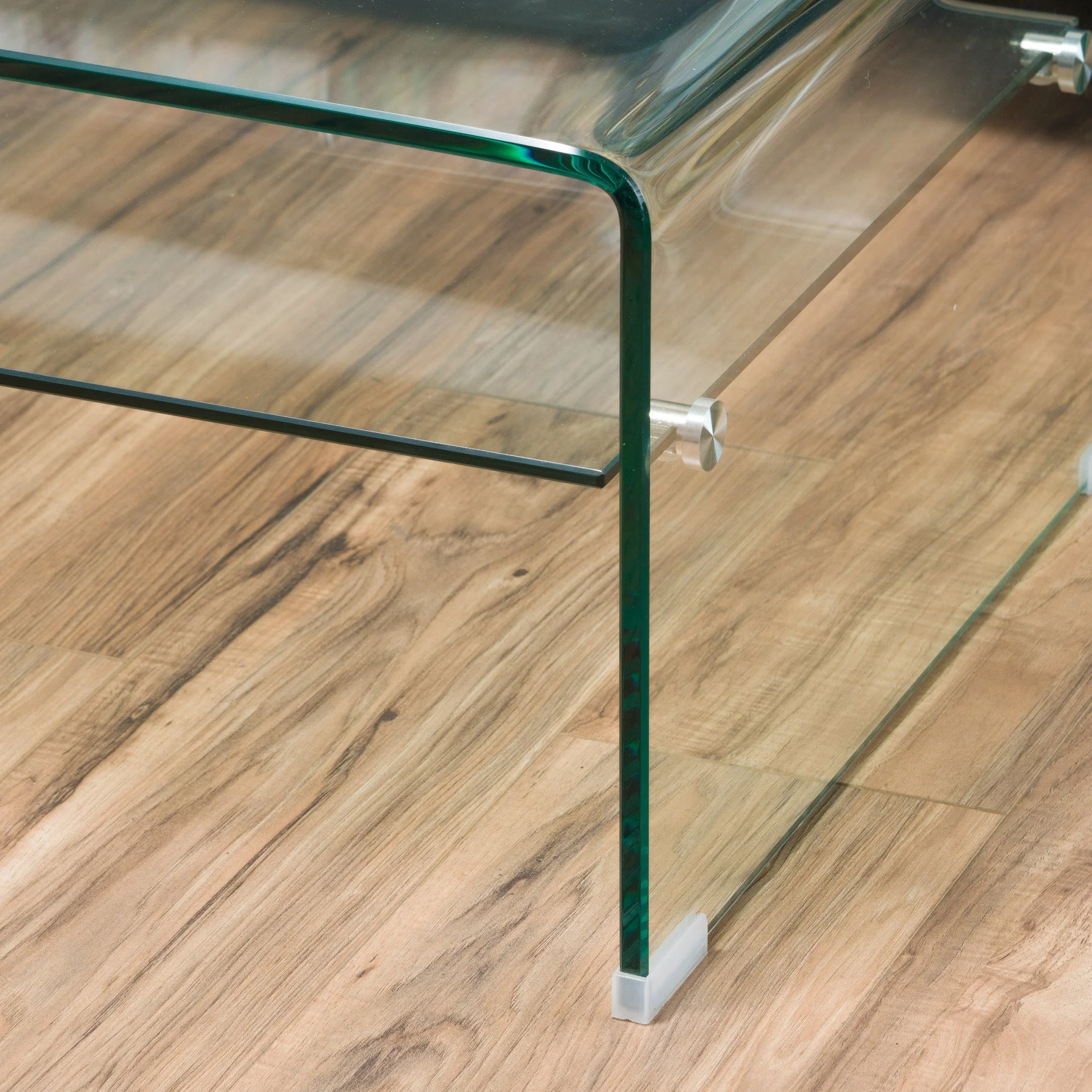 Classon Glass Rectangle Coffee Table w/ Shelf - furnishings