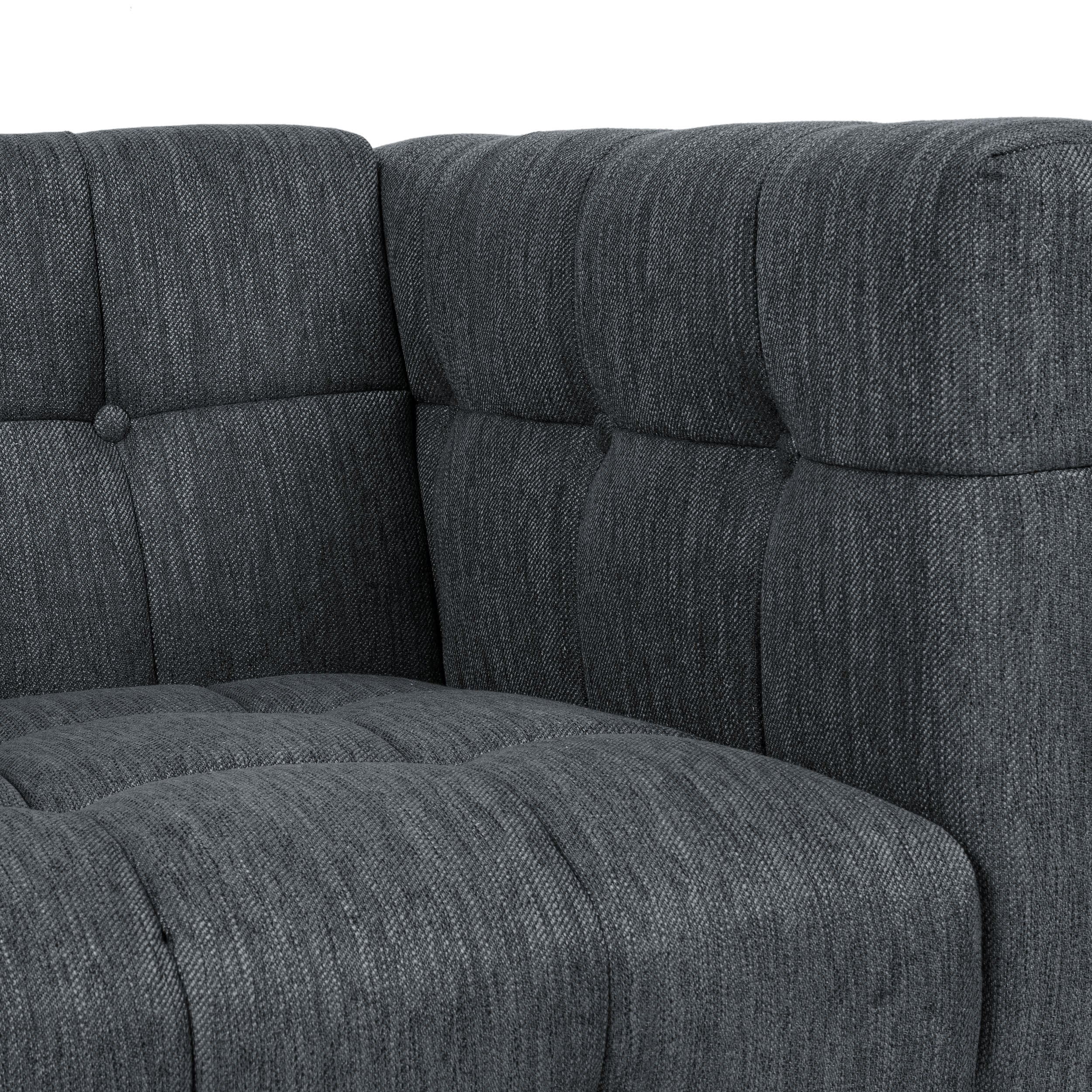 Croton Contemporary Tufted 5 Seater Living Room Set - furnishings