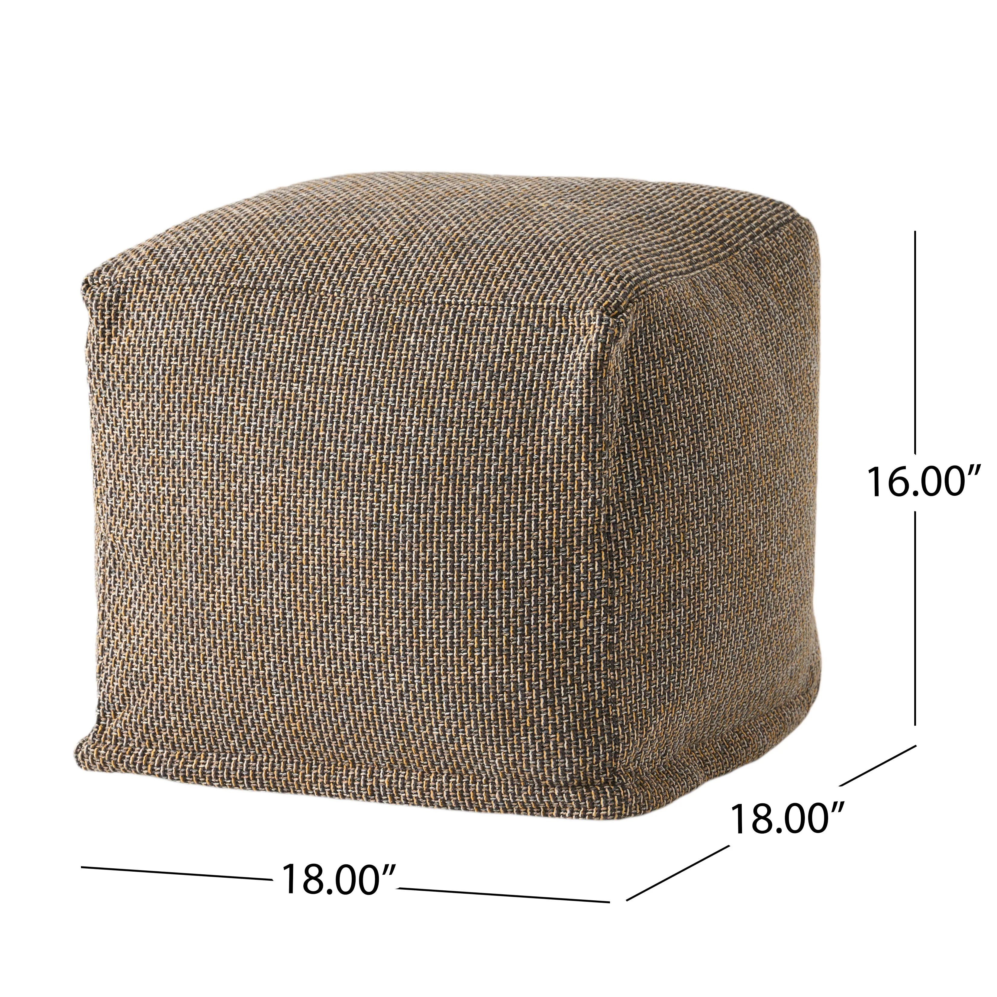Larrick Contemporary Fabric Pouf - furnishings