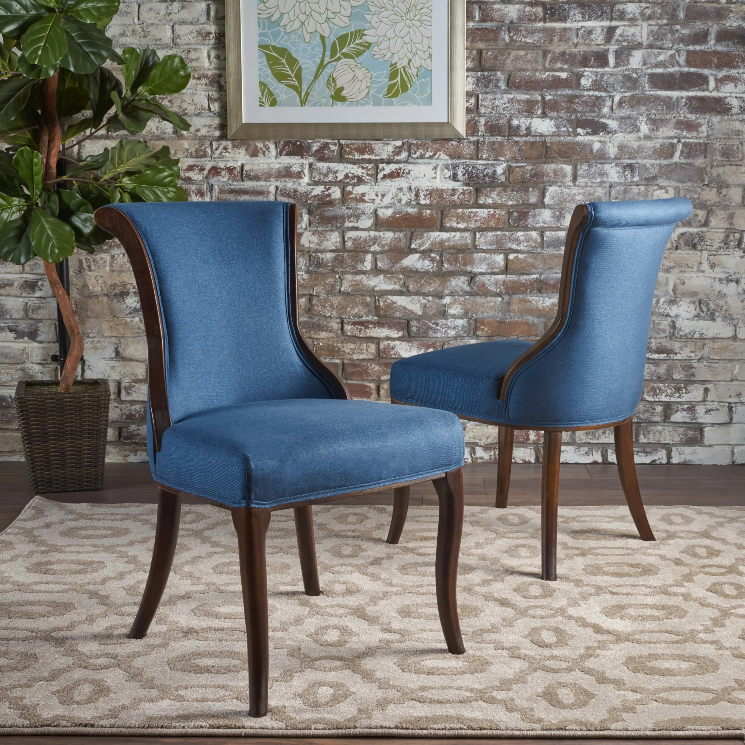 Lexia Classic Microfiber Dining Chair (Set of 2) - furnishings