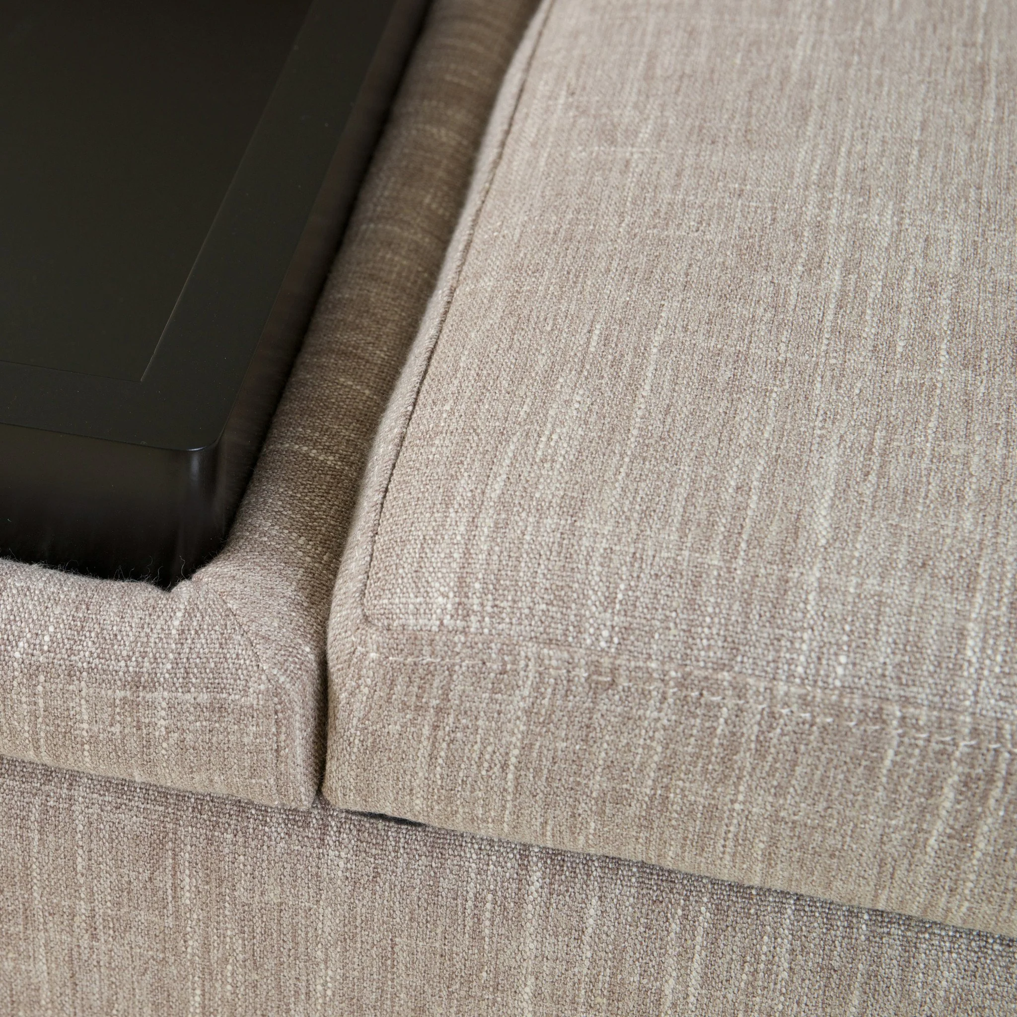 Fullerton Chamois Fabric Storage Ottoman - furnishings