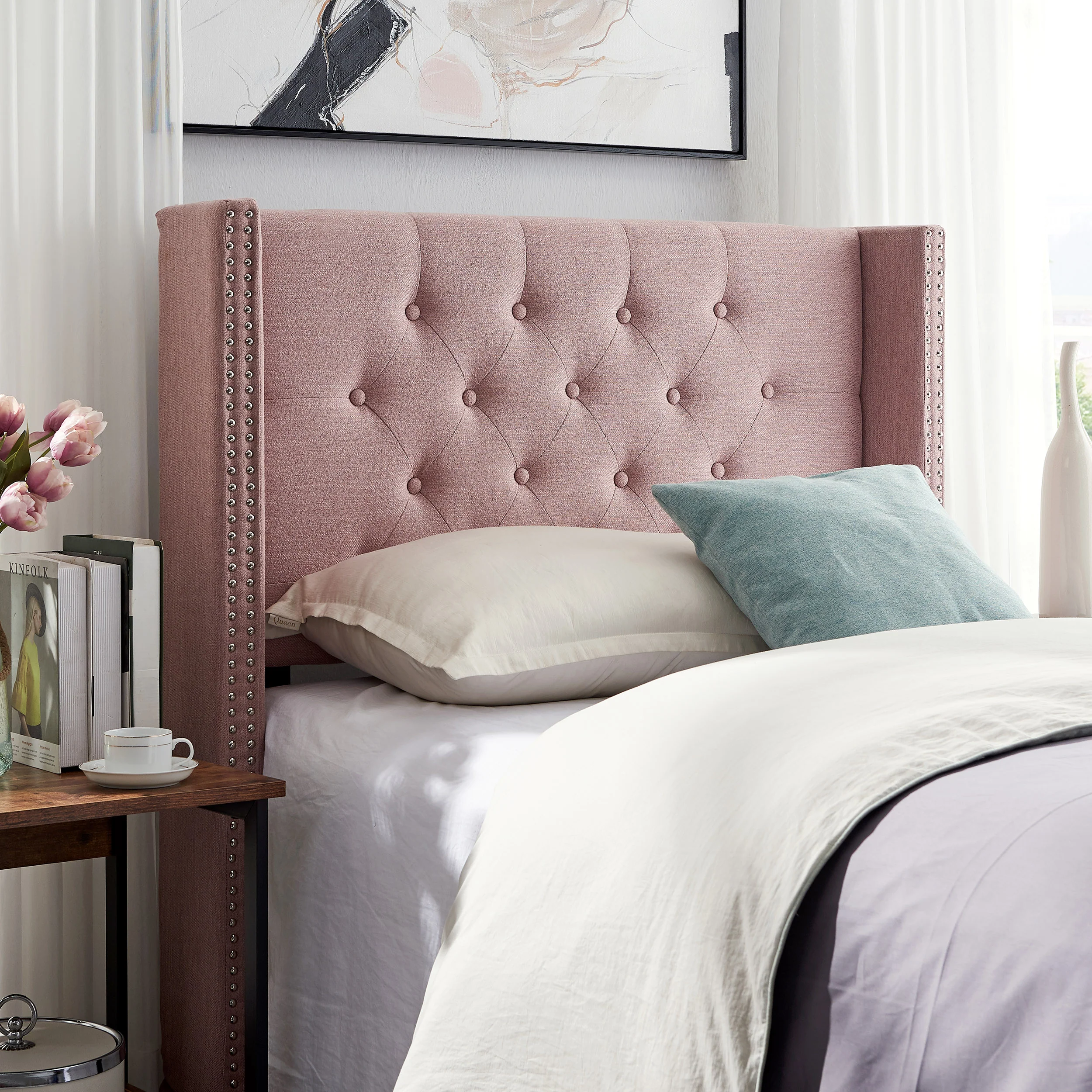 Ray Contemporary Upholstered Twin Headboard - furnishings
