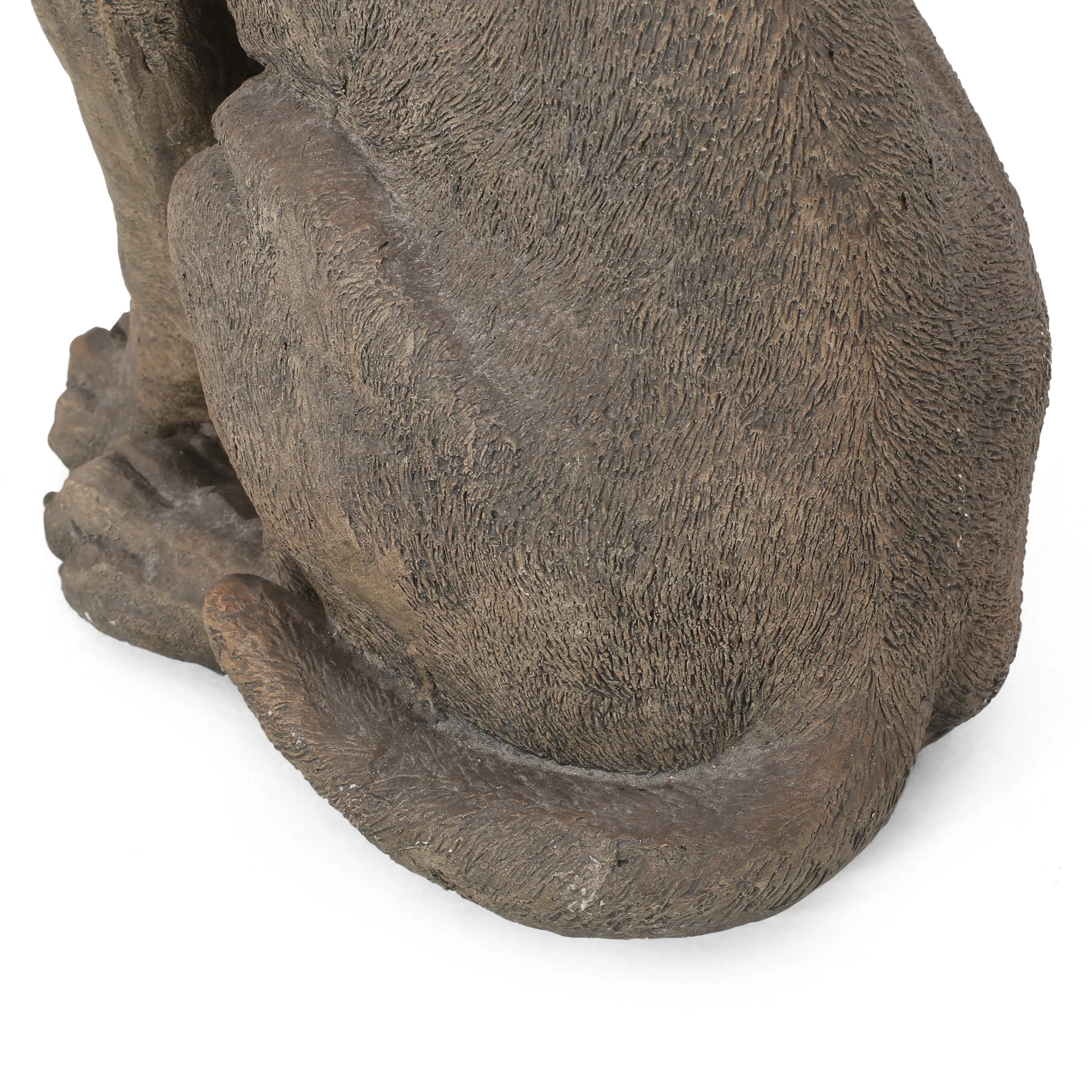 Hayesville Outdoor Dog Garden Statue, Dark Brown - furnishings