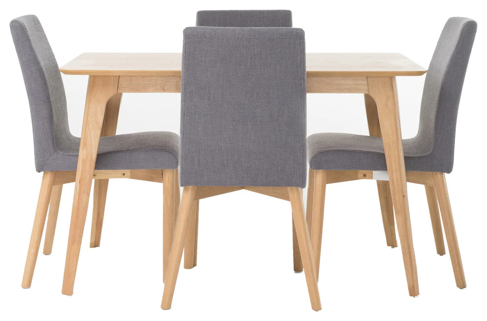 Katherine Mid Century Modern Fabric Upholstered 5 Piece Dining Set - furnishings