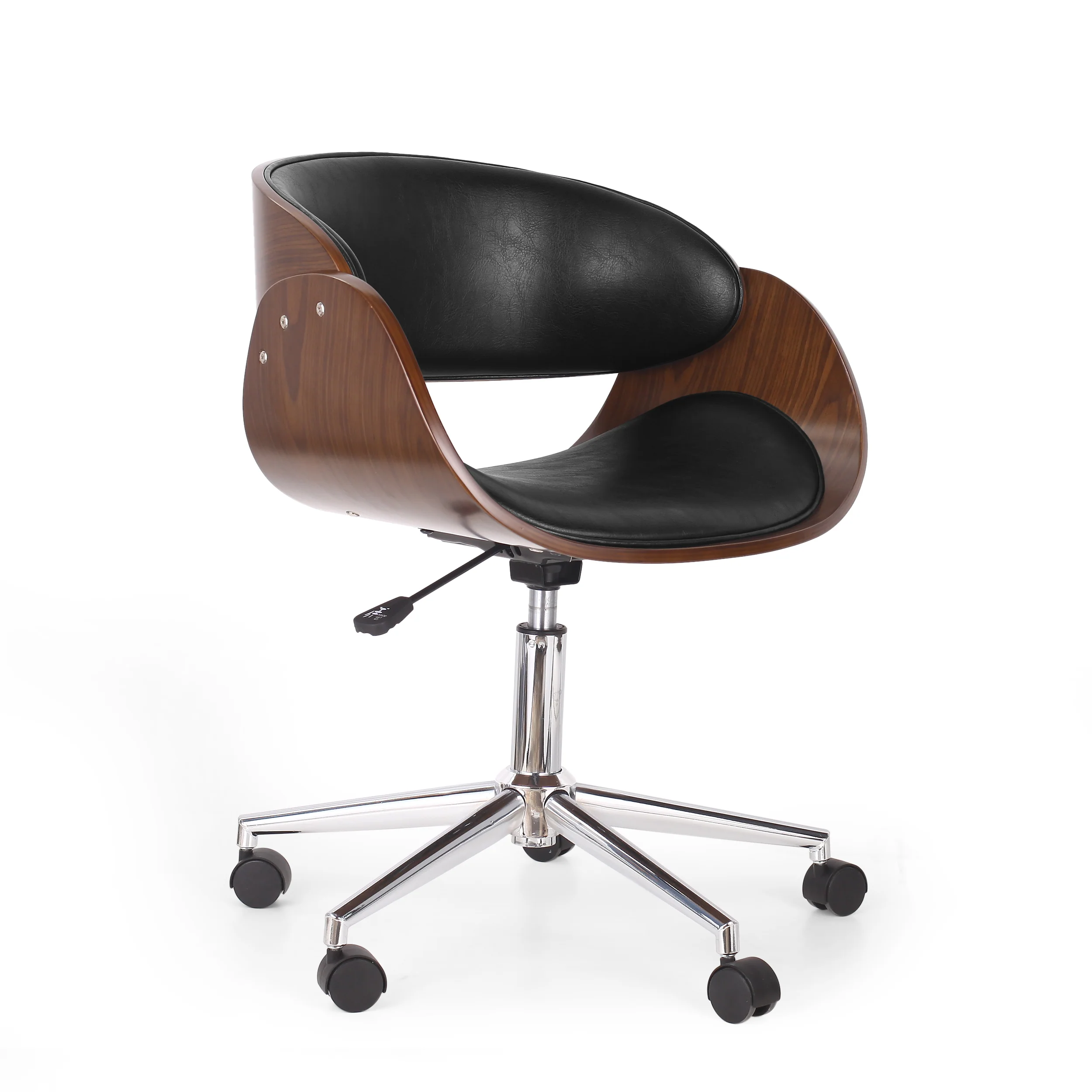 Stillmore Mid-Century Modern Upholstered Swivel Office Chair - furnishings