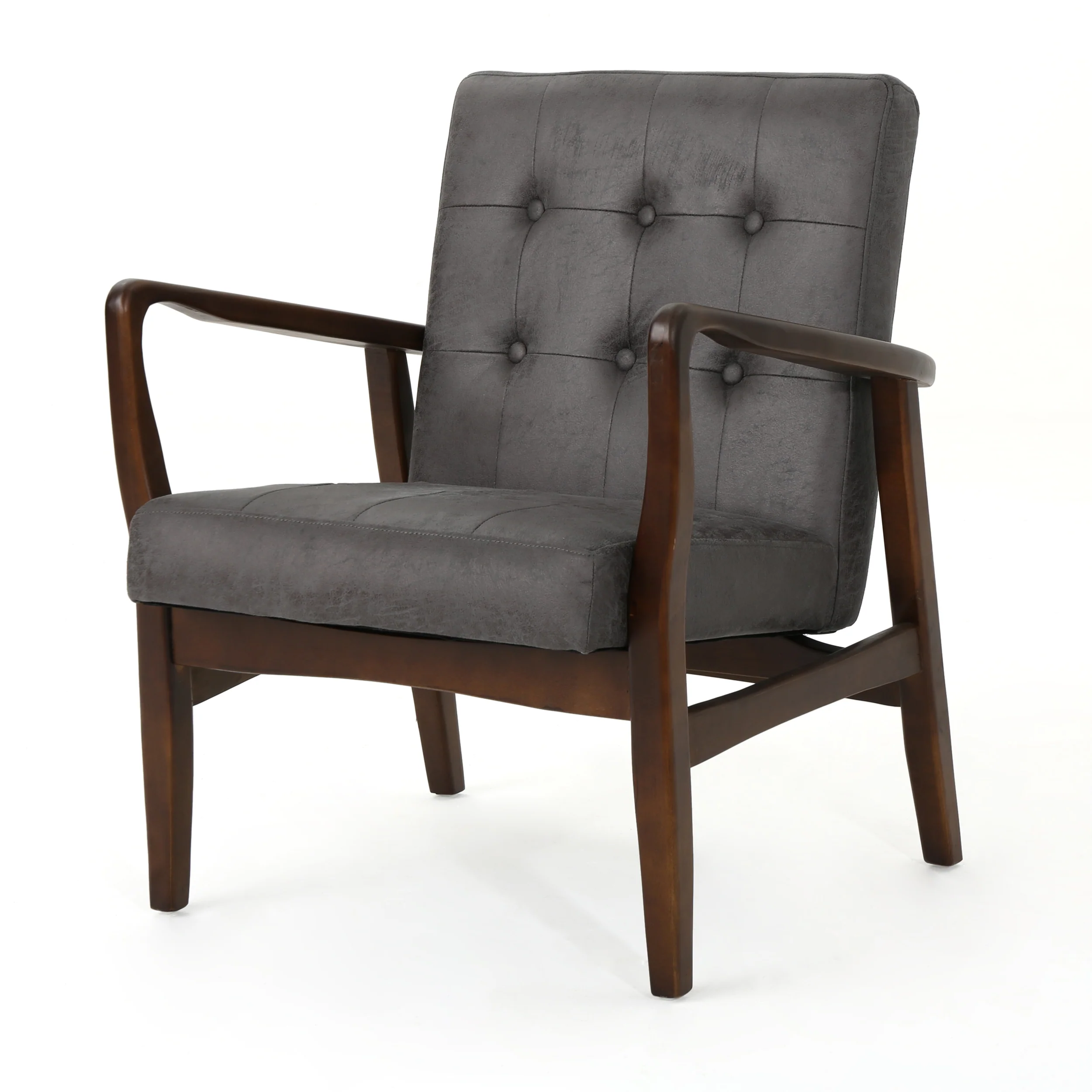 Callisto Mid Century Modern Microfiber Club Chair - furnishings
