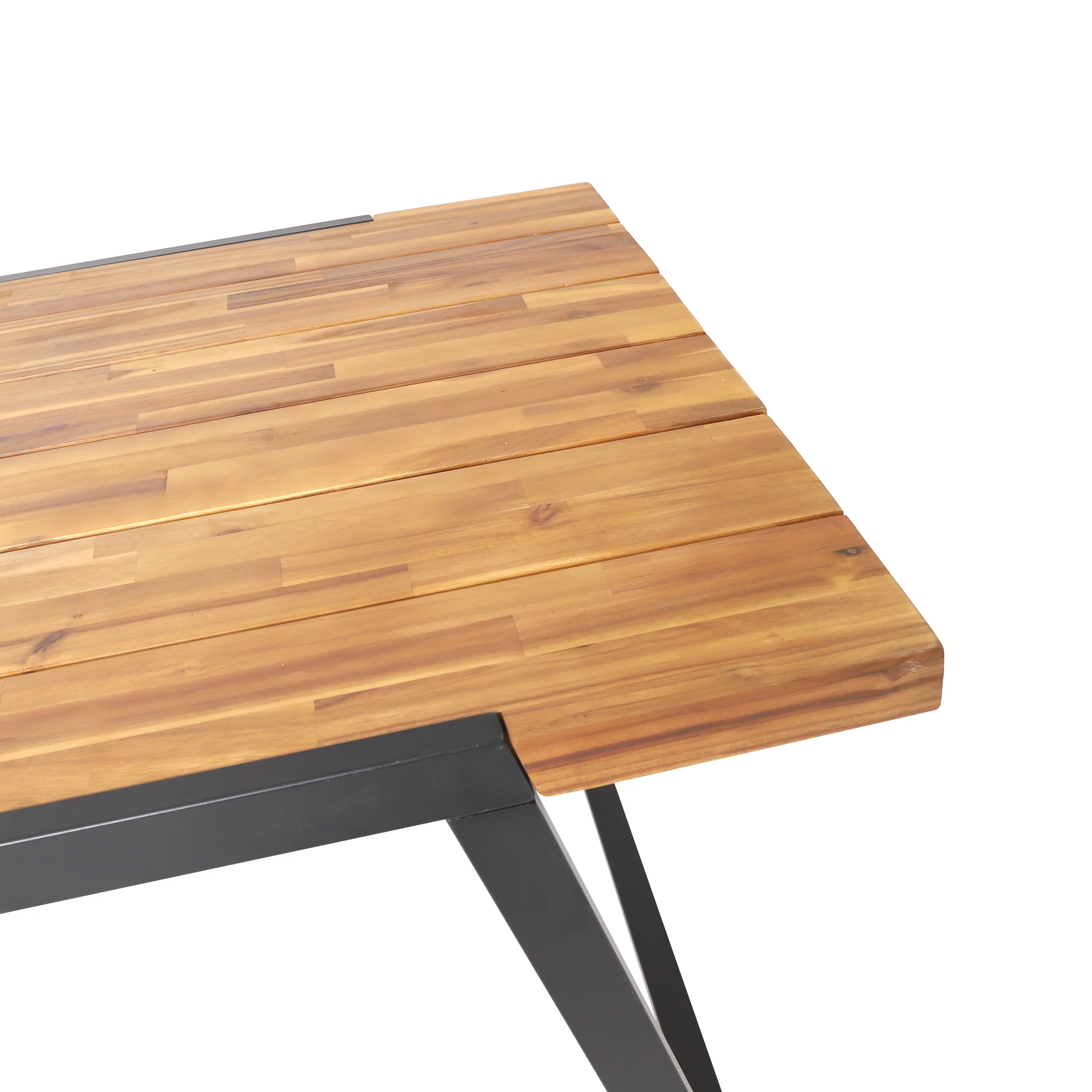 Gebo Outdoor Modern Acacia Wood 3 Piece Picnic Set - furnishings