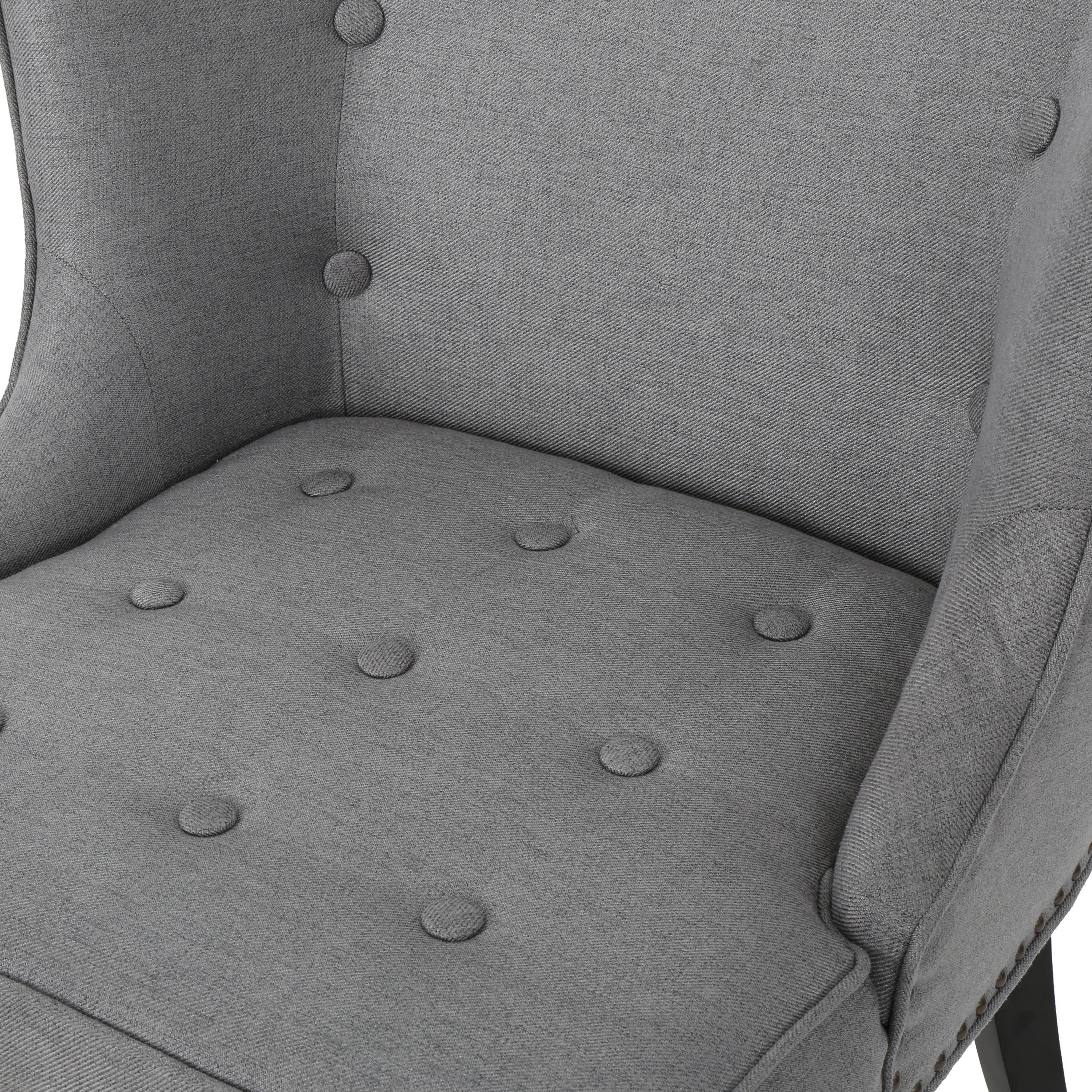 Adelina Contemporary Upholstered Accent Chair with Nailhead Trim - furnishings