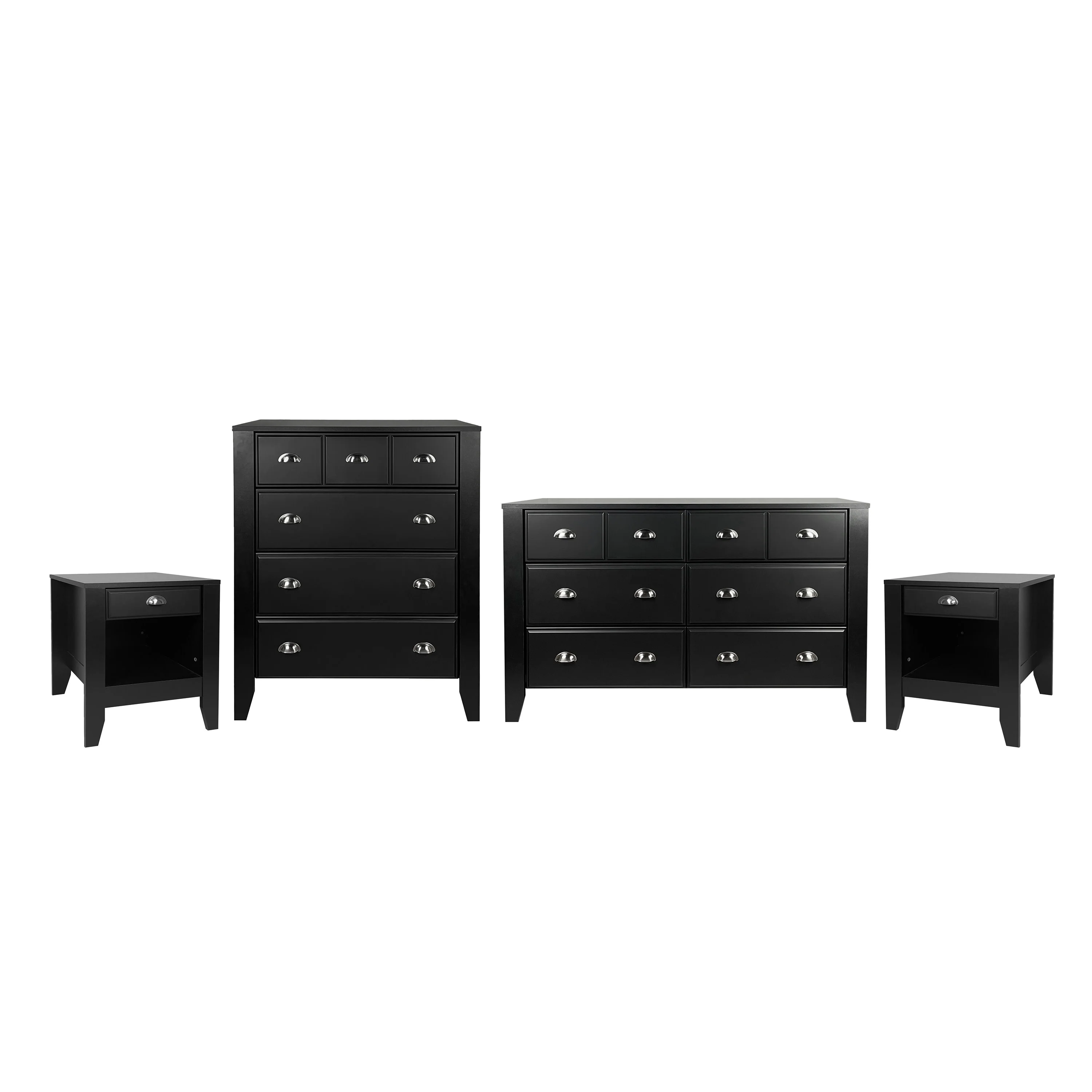 Cleary Contemporary Faux Wood 4 Piece Bedroom Set - furnishings