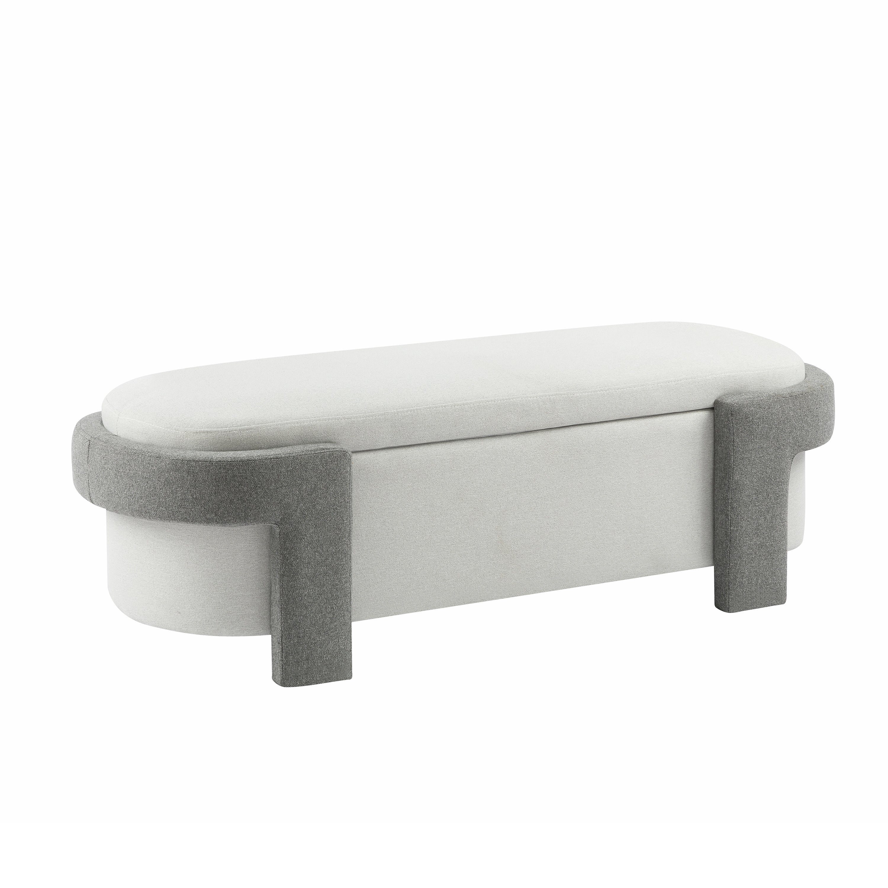 Ethan Upholstered Fabric Storage Ottoman Bench Foot Rest Stool - furnishings