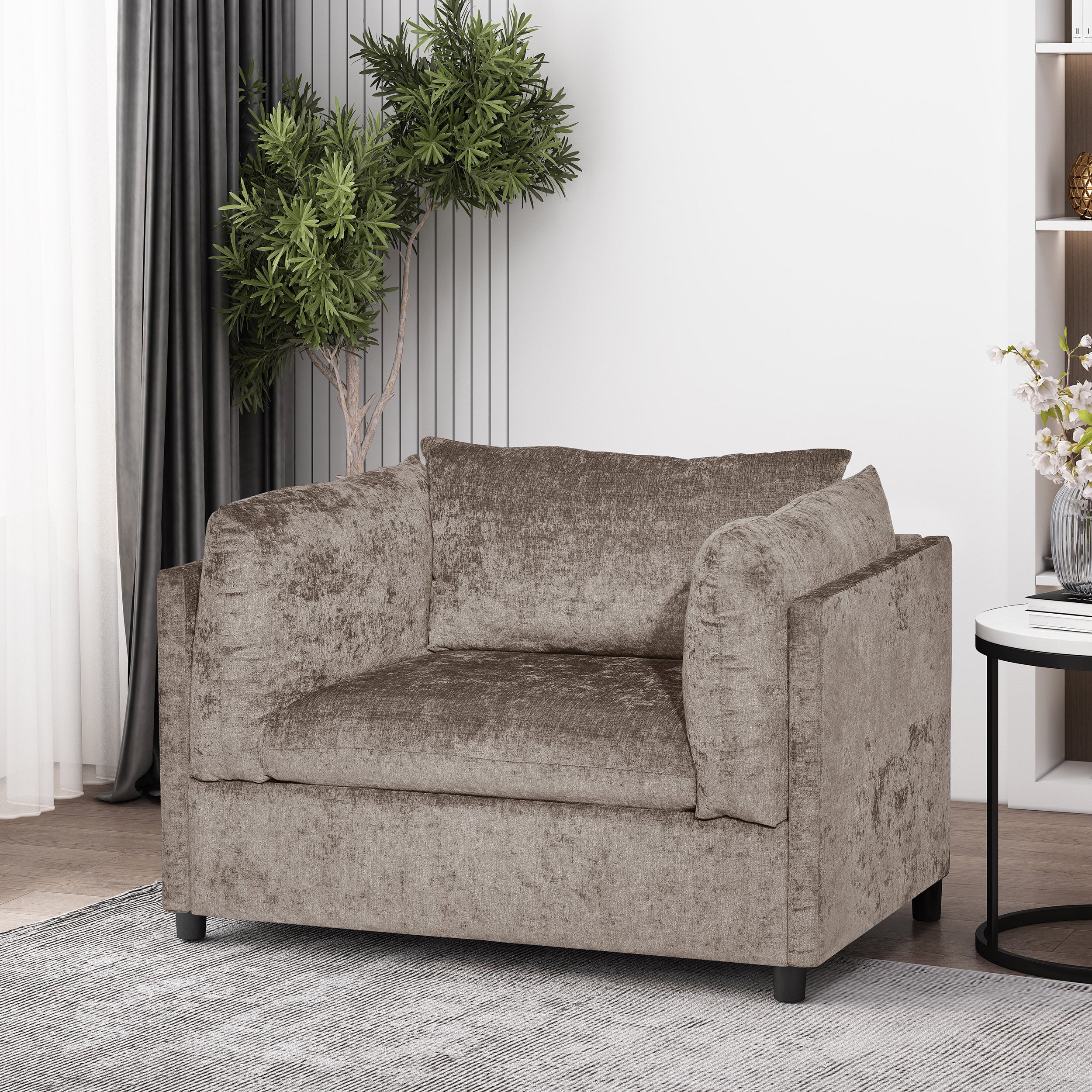 Kokesh Contemporary Fabric Pillow Club Chair - furnishings