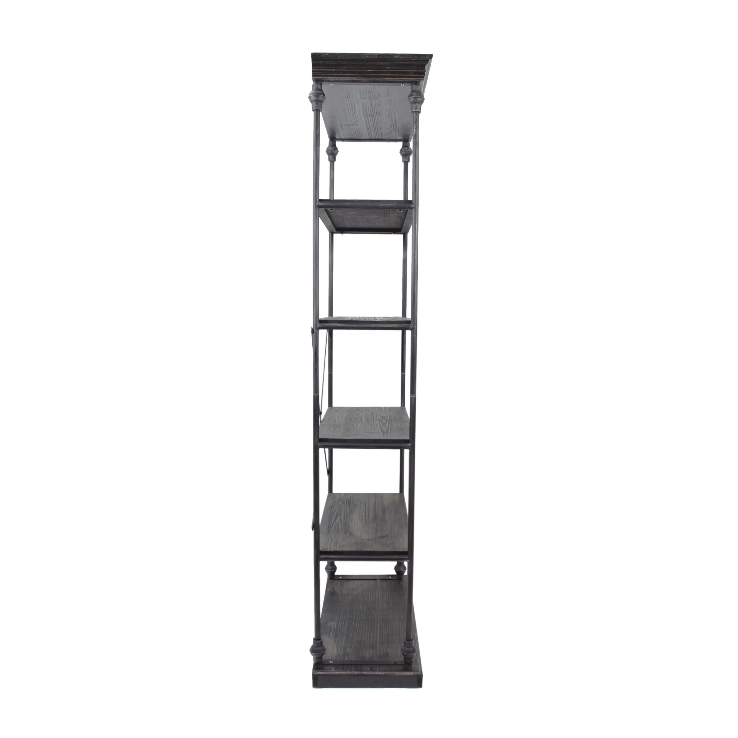 Scilla 5-Shelf Wood & Metal Etagere Bookcase - furnishings