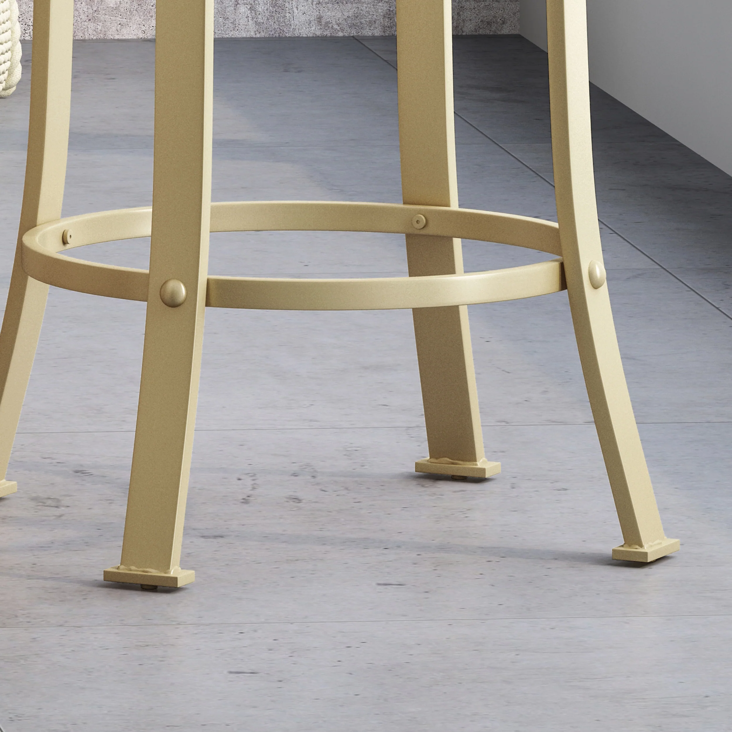 Cassum Modern Industrial Swiveling Counter Stool (Set of 2) - furnishings