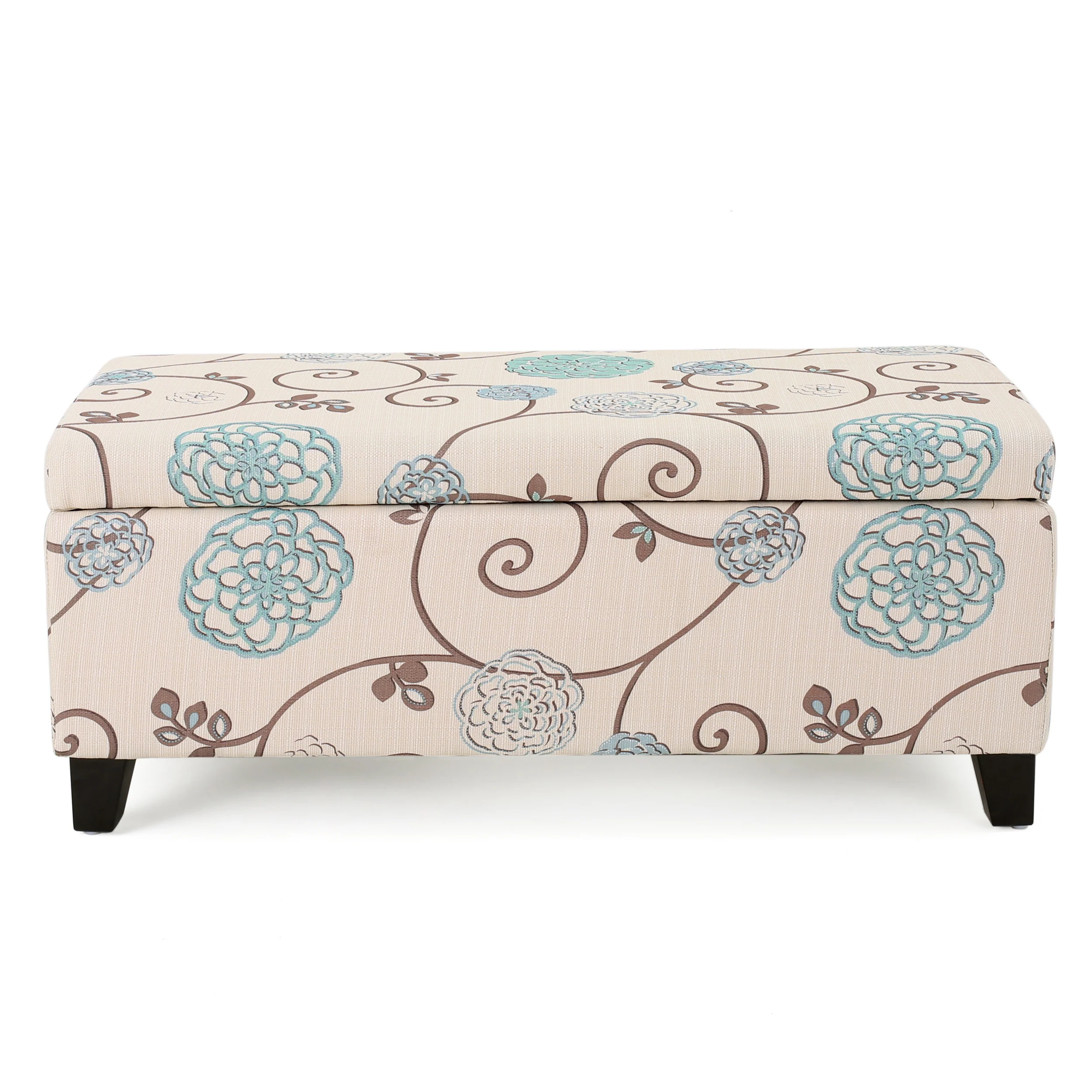Brianna Rectangle Fabric Storage Ottoman Bench - furnishings