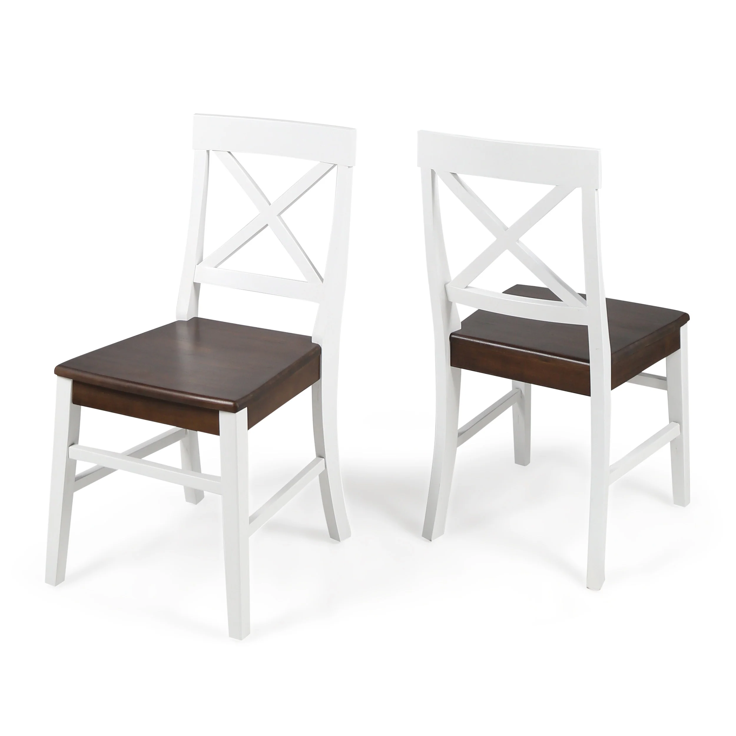 Truda Farmhouse  Acacia Wood Dining Chairs (Set of 2) - furnishings