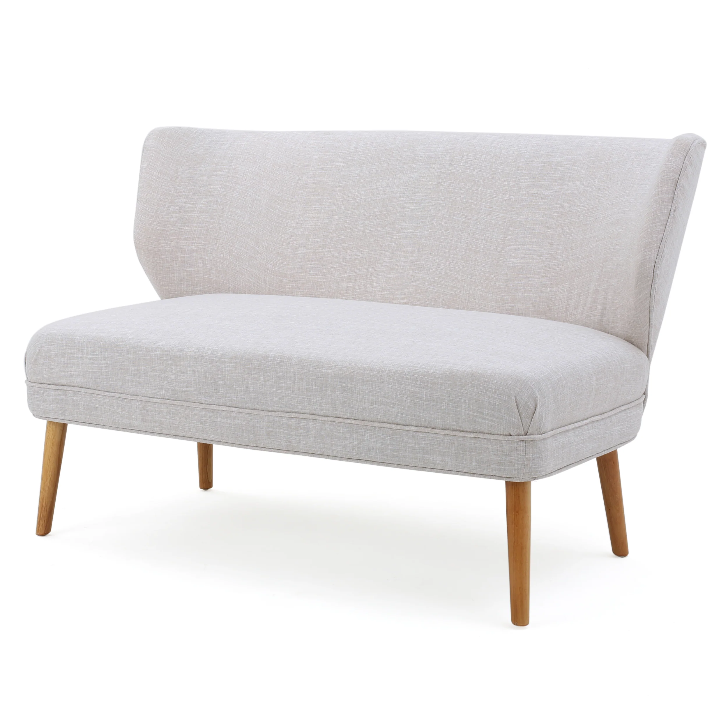 Dumont Mid Century Modern Fabric Settee - furnishings