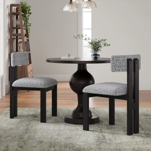 2x Warell Upholstered Luxury Dining Chairs Accent Chairs - furnishings