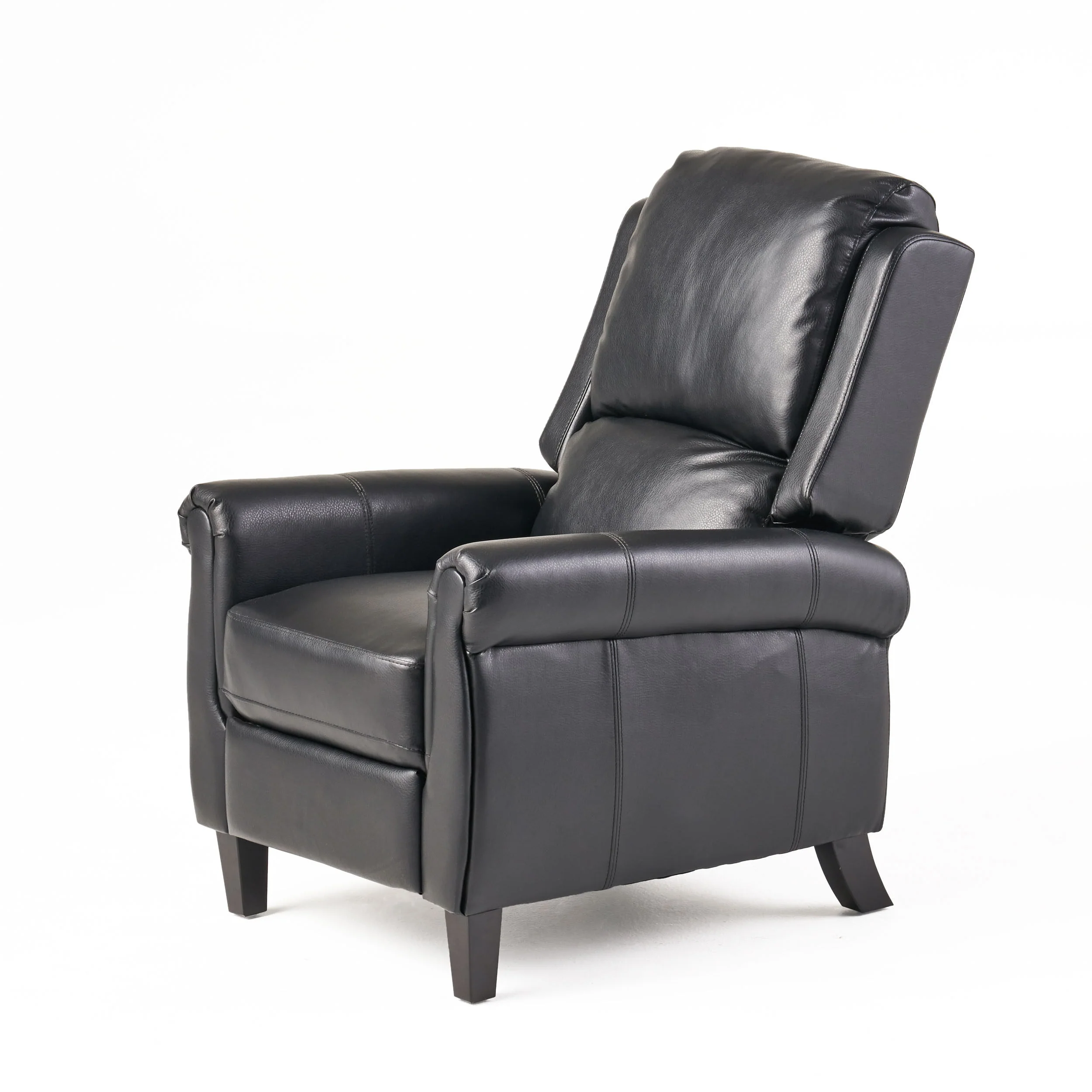 Lloyd Black Leather Recliner Club Chair - furnishings
