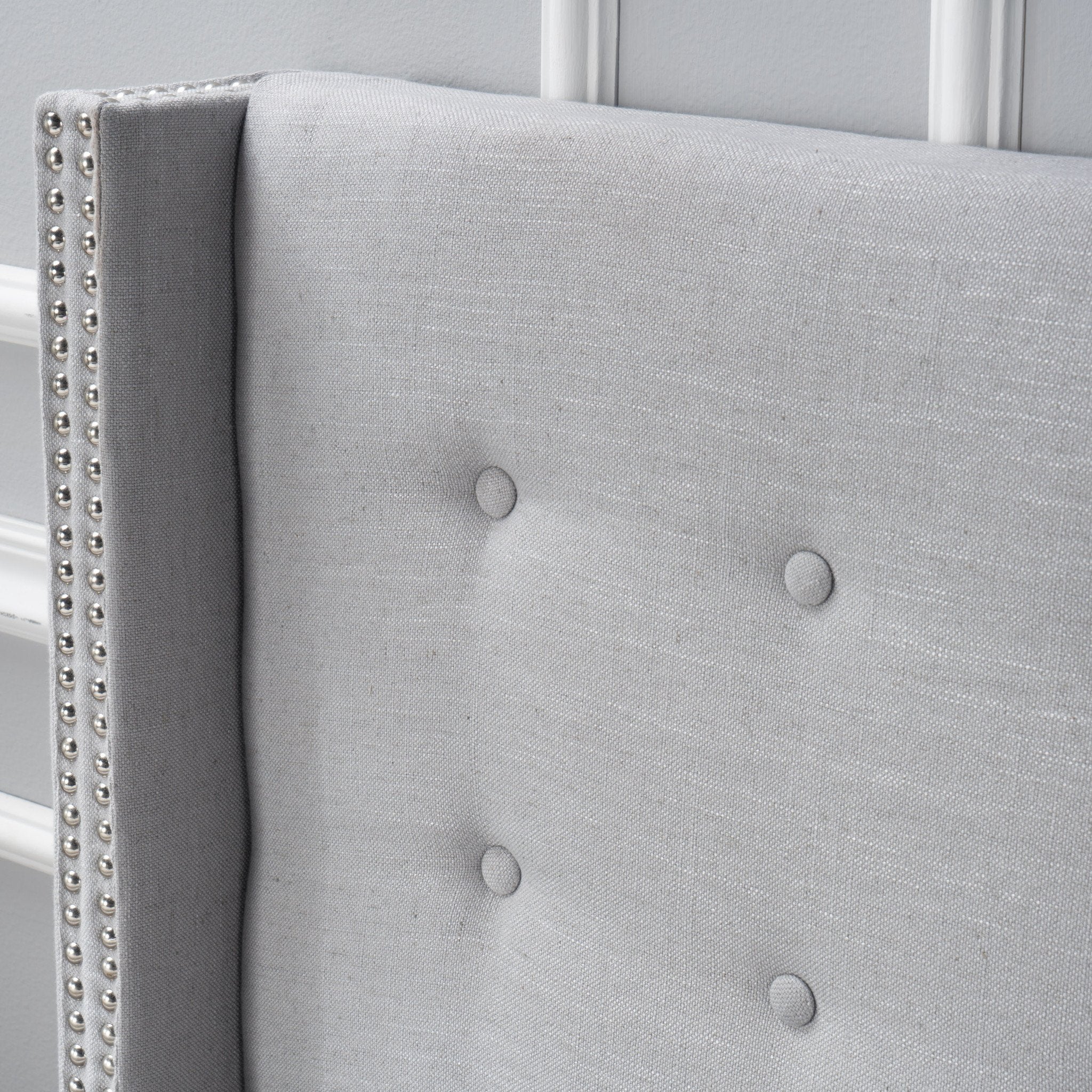 Josephine Contemporary Upholstered Queen Headboard w/ Button Tufting - furnishings