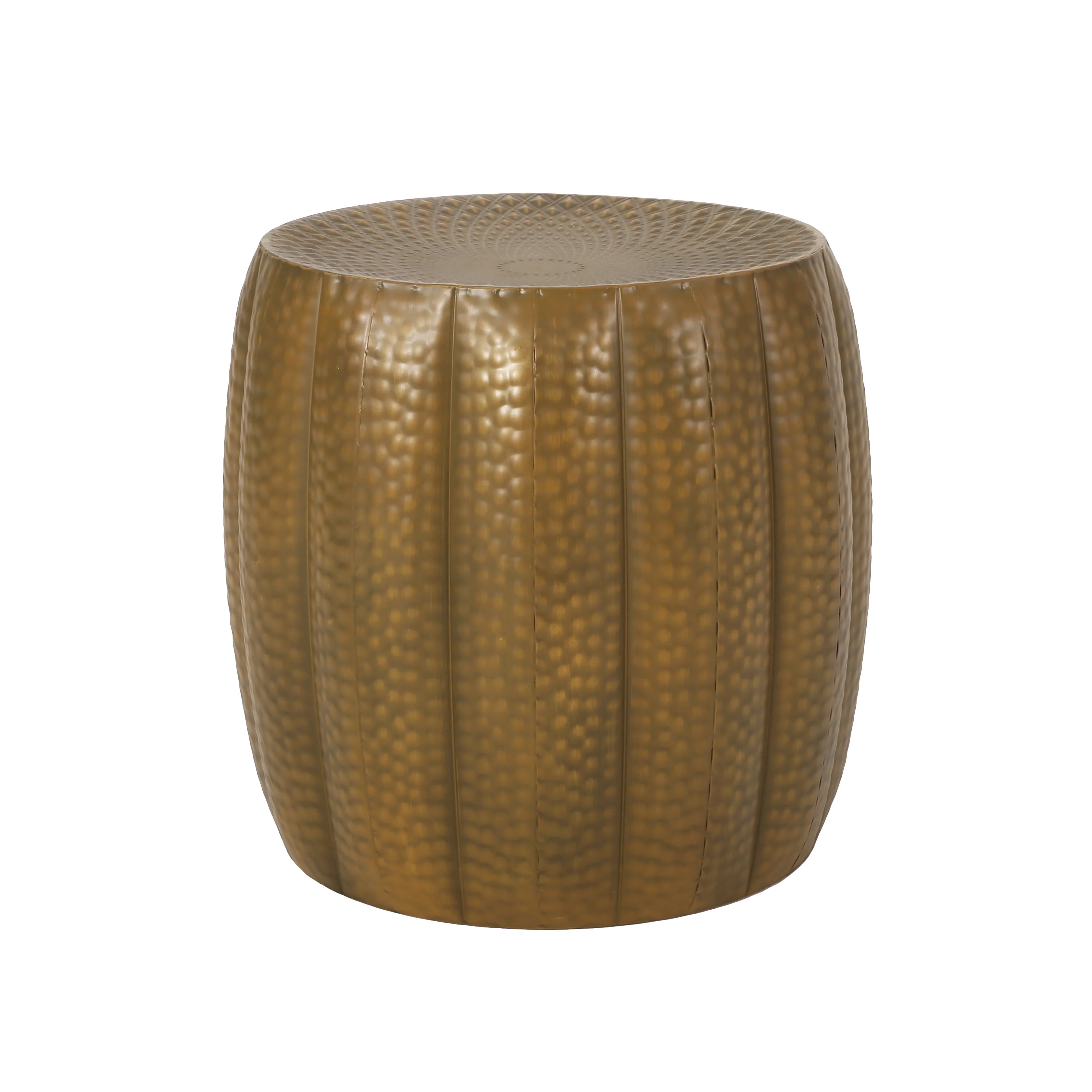 Craigue Modern Iron Mandala Pumpkin Side Table - furnishings