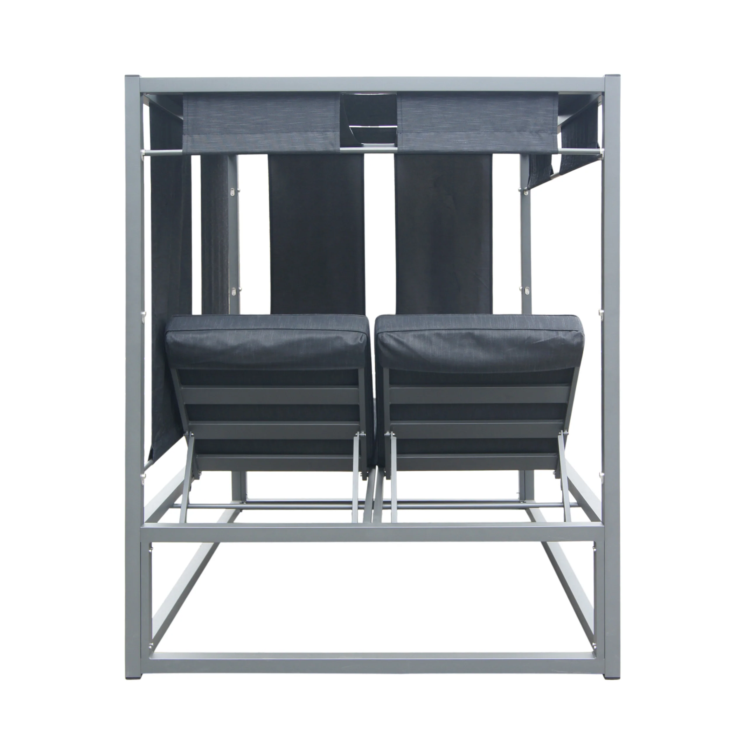 Amos Outdoor Aluminum Daybed with Canopy - furnishings