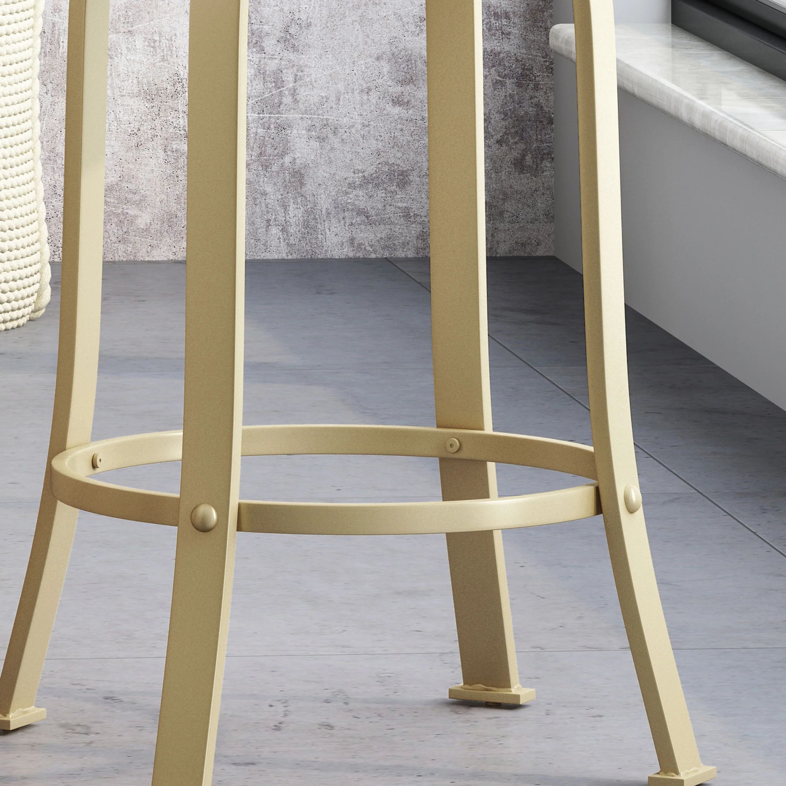 Cassum Modern Industrial Swiveling Counter Stool (Set of 2) - furnishings