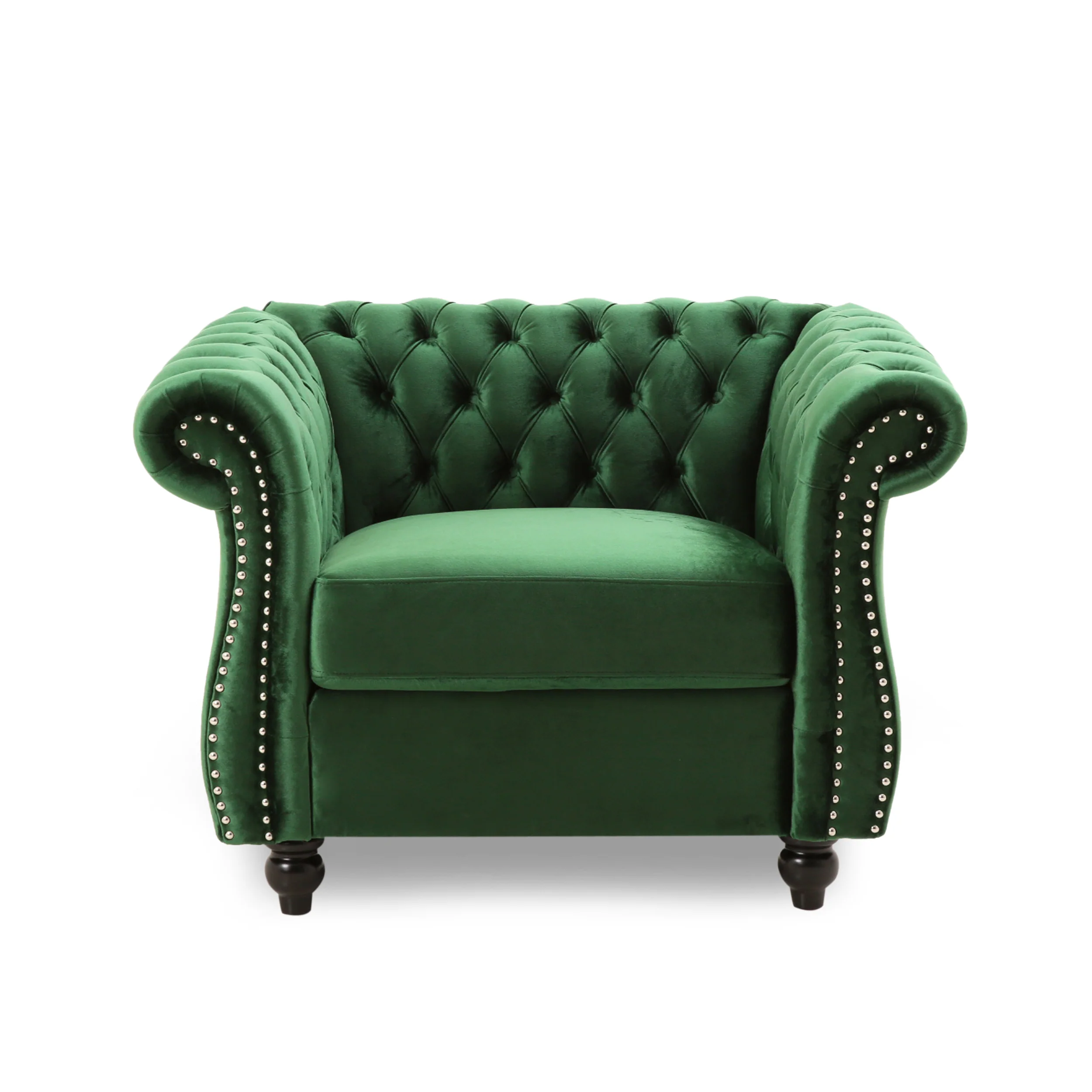 Galilea Chesterfield Velvet Club Chair - furnishings