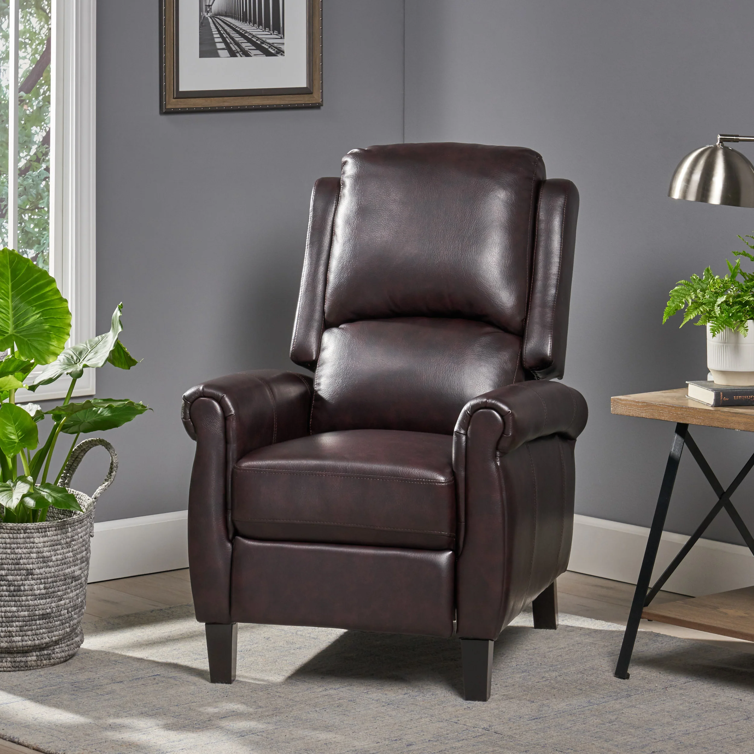 Memphis PU Leather Recliner Club Chair - furnishings