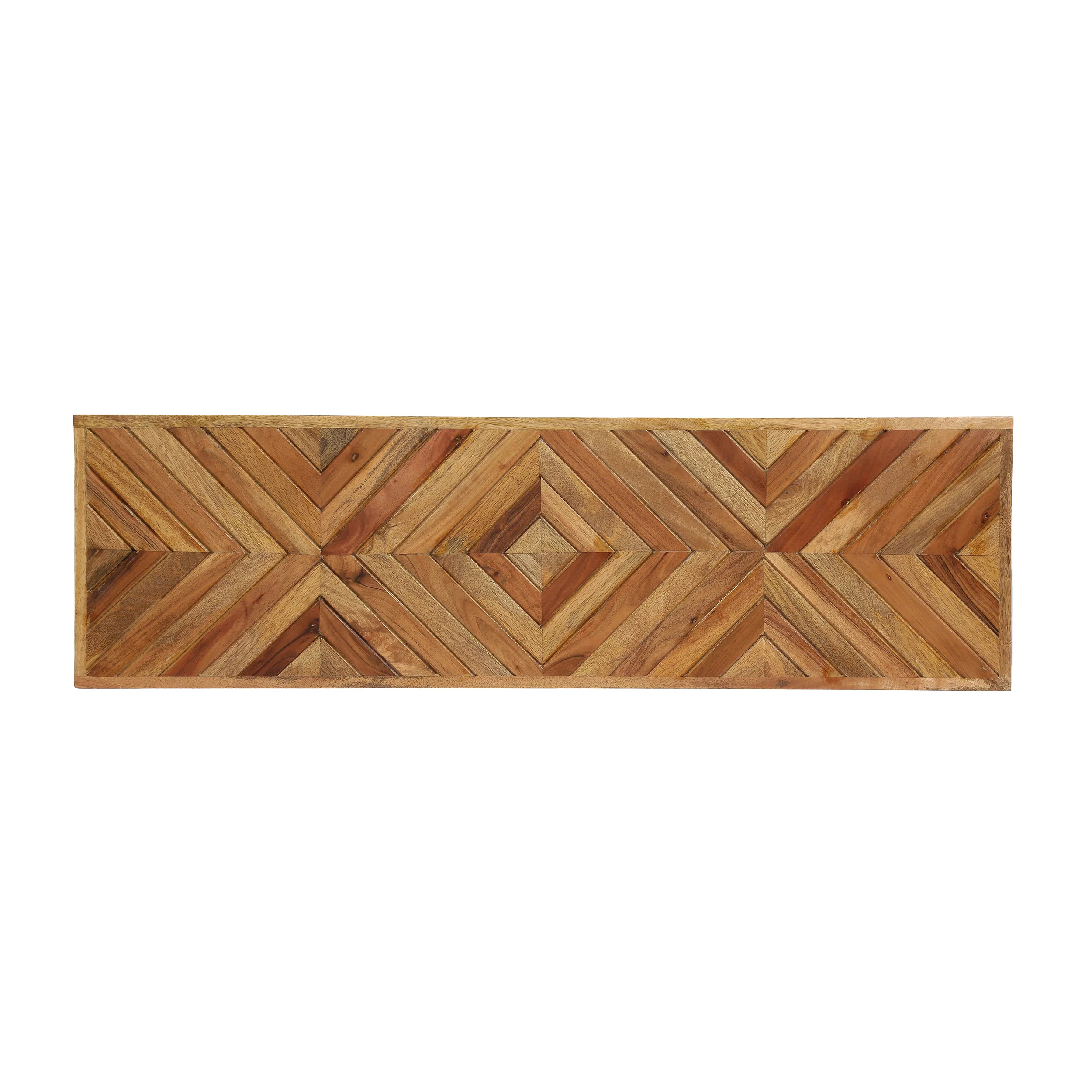 Hawley Handcrafted Boho Mango Wood Bench - furnishings
