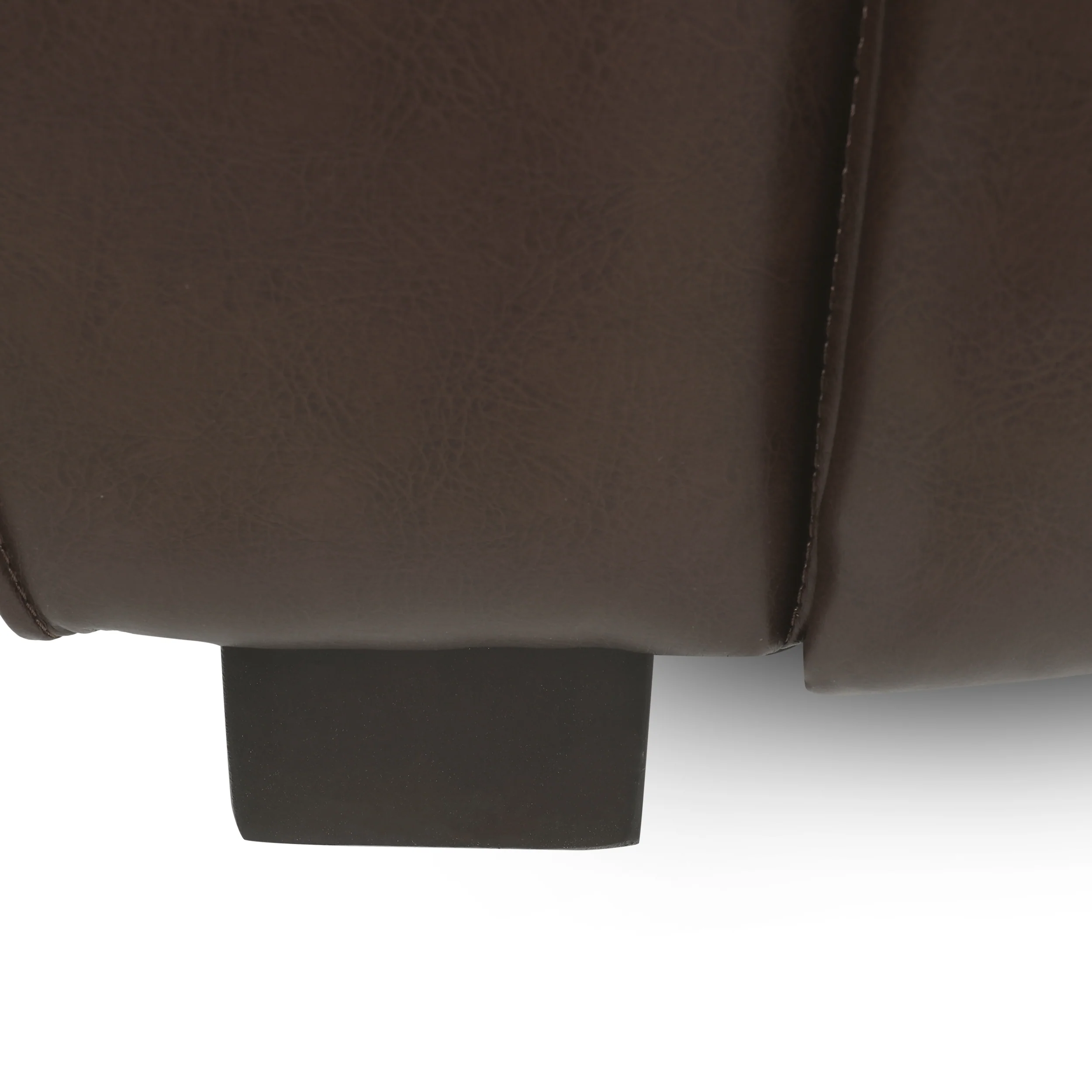 Minkler Contemporary Faux Leather 3 Seater Sofa - furnishings