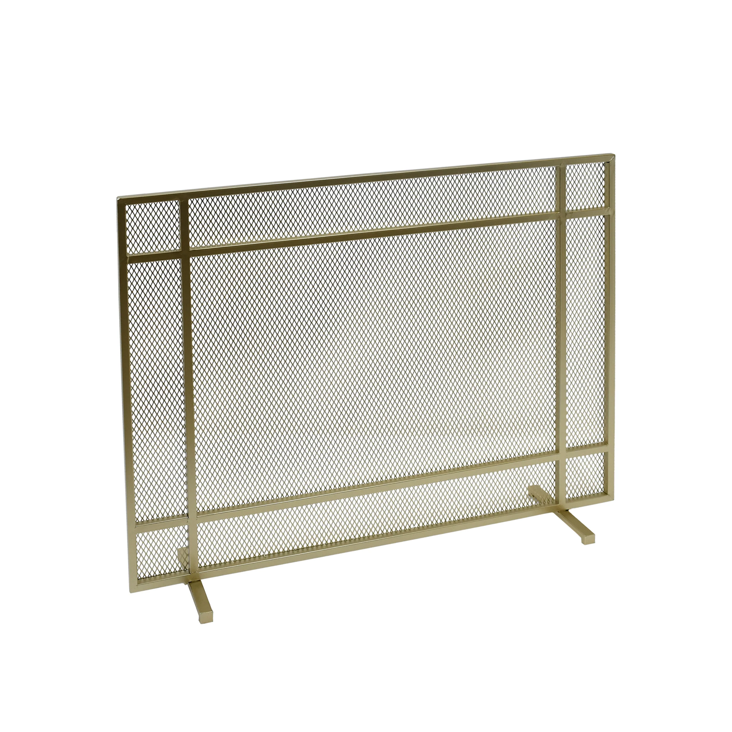 Markus Modern Single Panel Iron Firescreen - furnishings