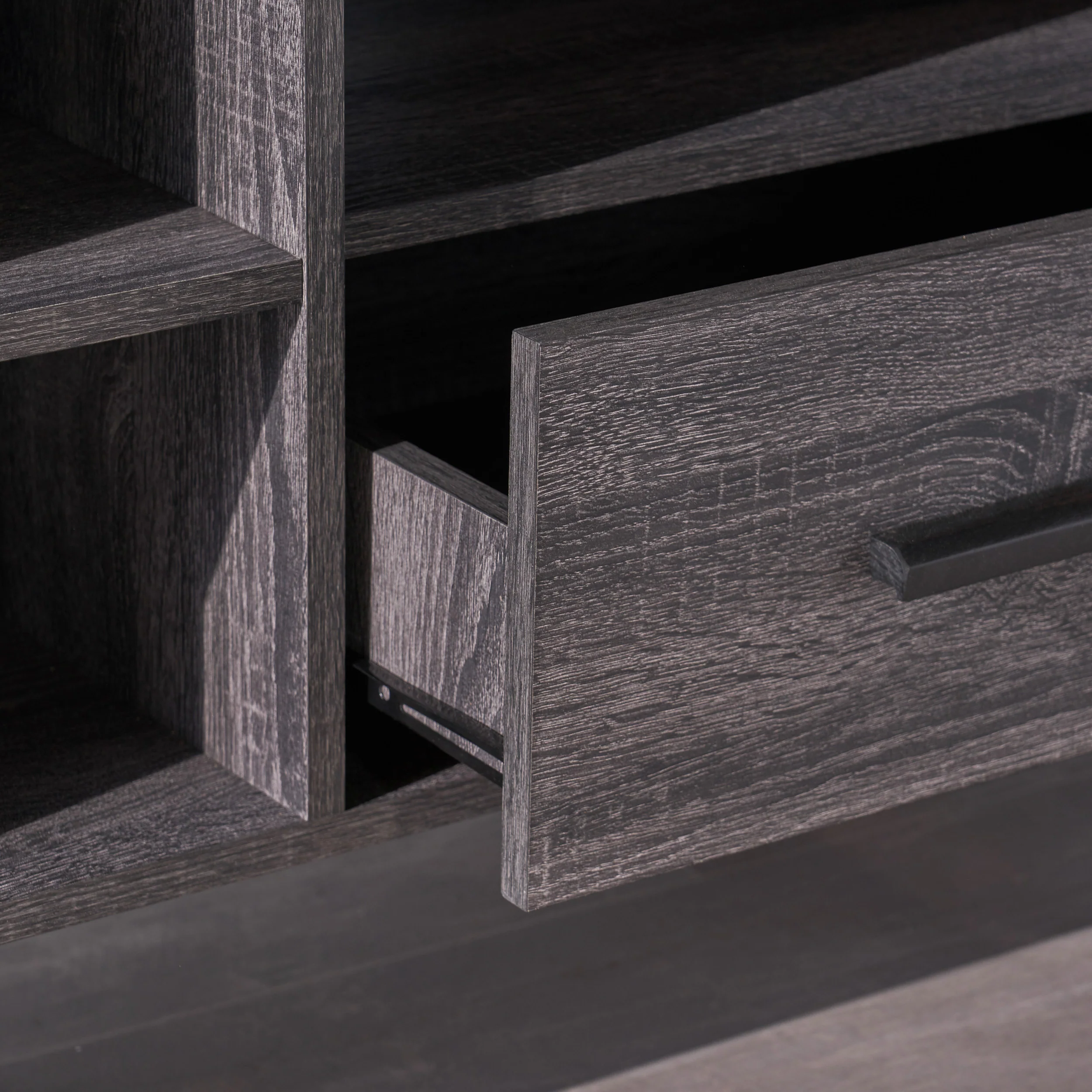 Owensmouth Mid Century Modern Shelves & Drawer TV Stand - furnishings