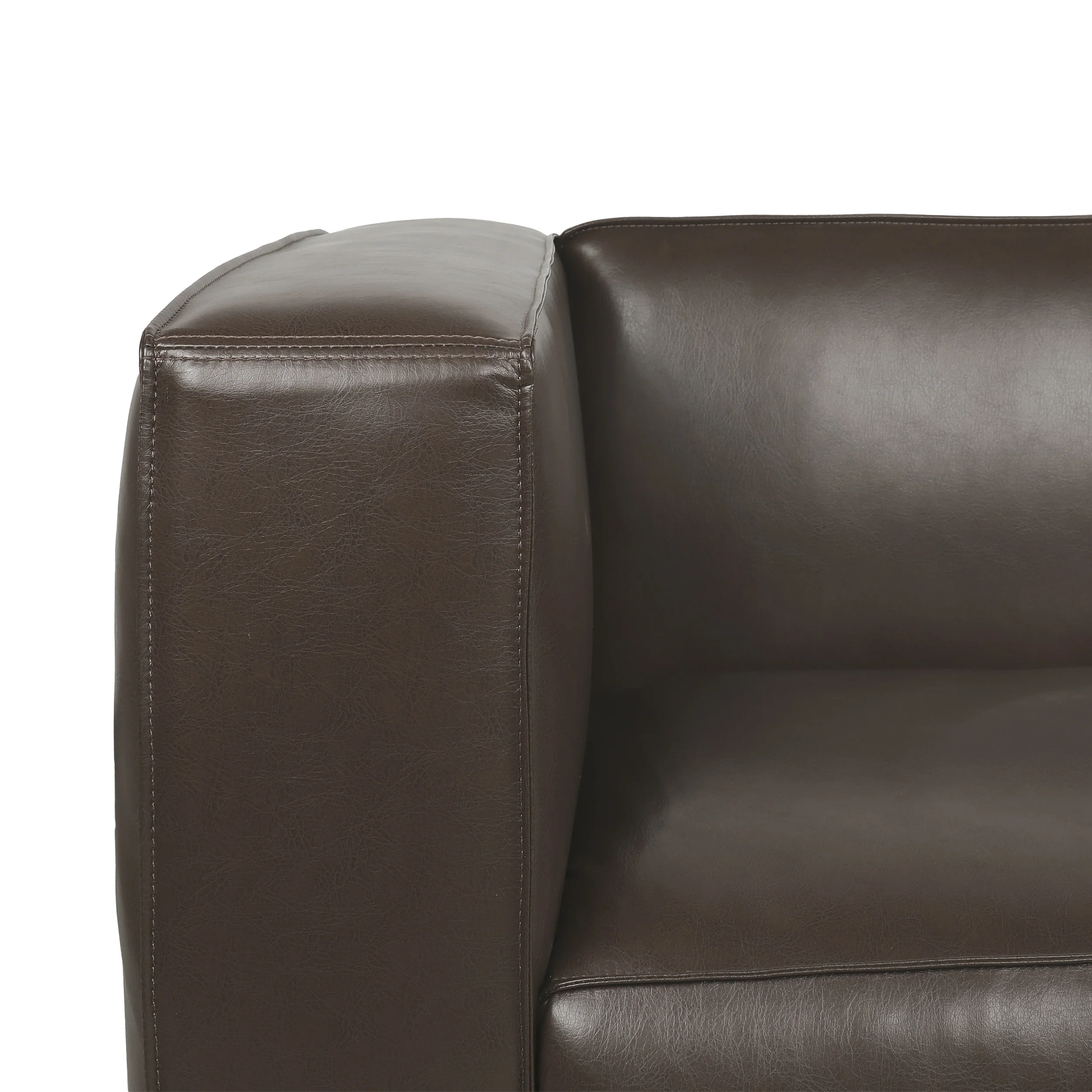 Minkler Contemporary Faux Leather 3 Piece Living Room Sofa Set - furnishings