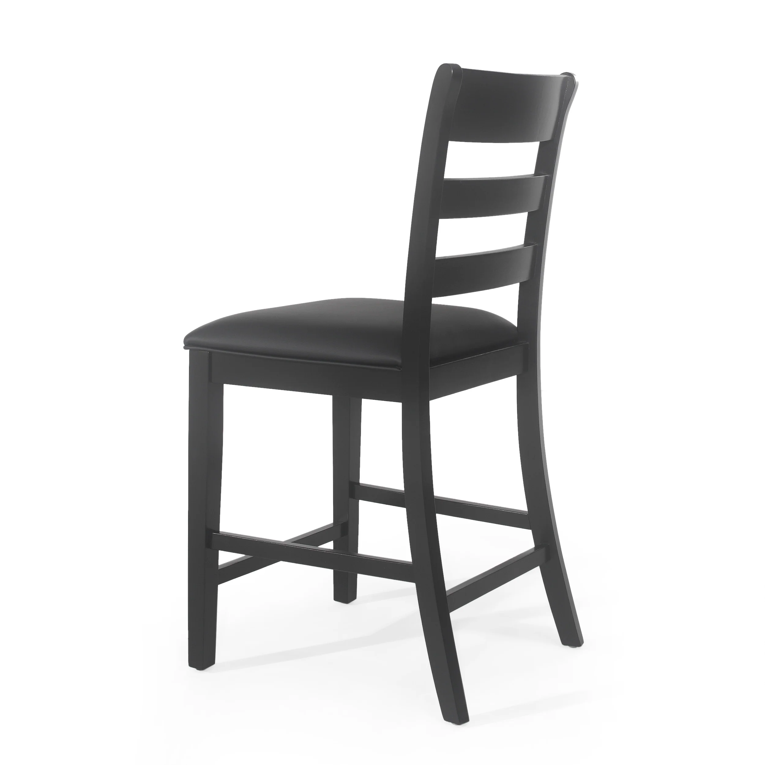 Boughton Farmhouse Upholstered Wood Counter Stools, Set of 2 - furnishings