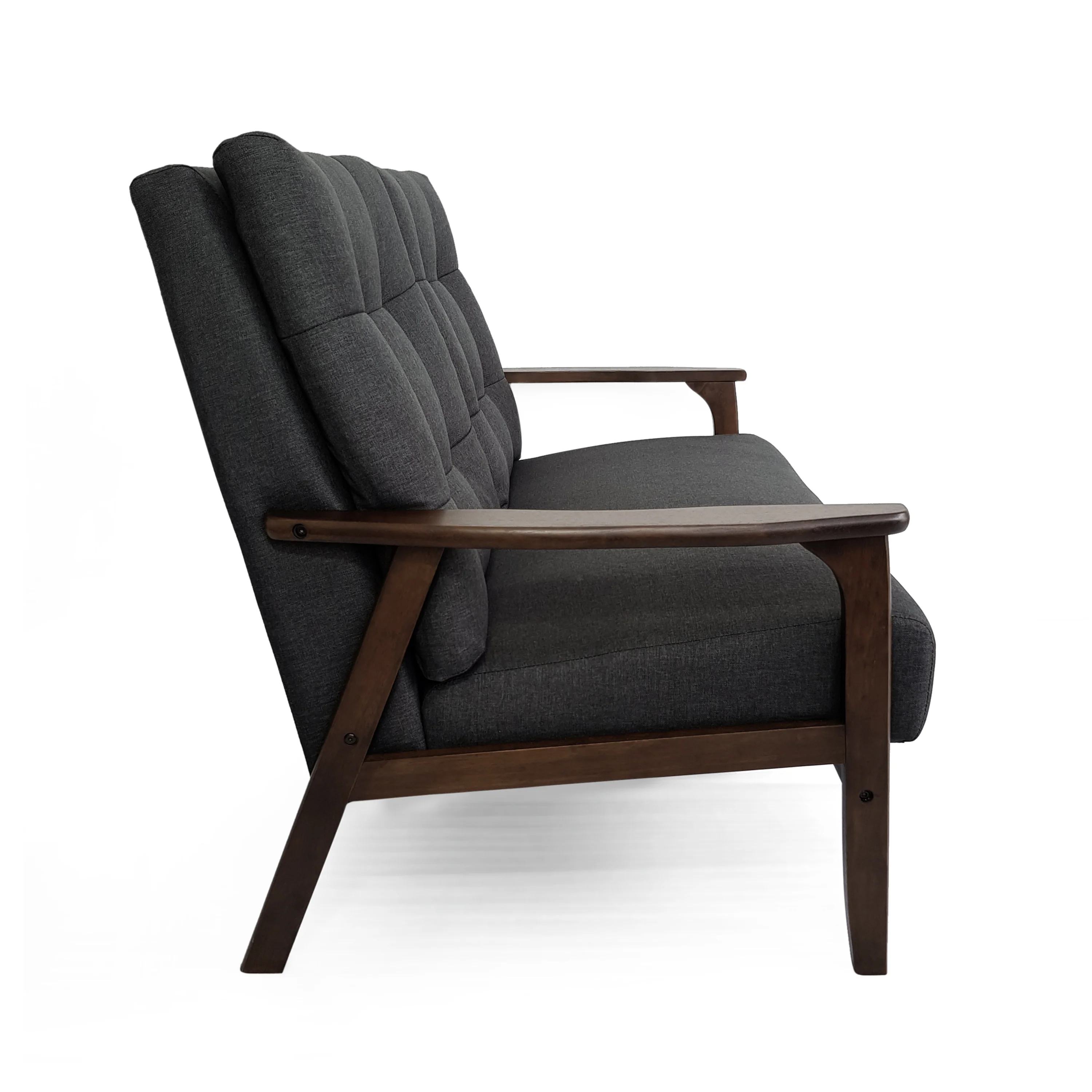 Maureen Mid Century Modern 2-Piece Fabric Sofa & Love Seat Living Room Set - furnishings