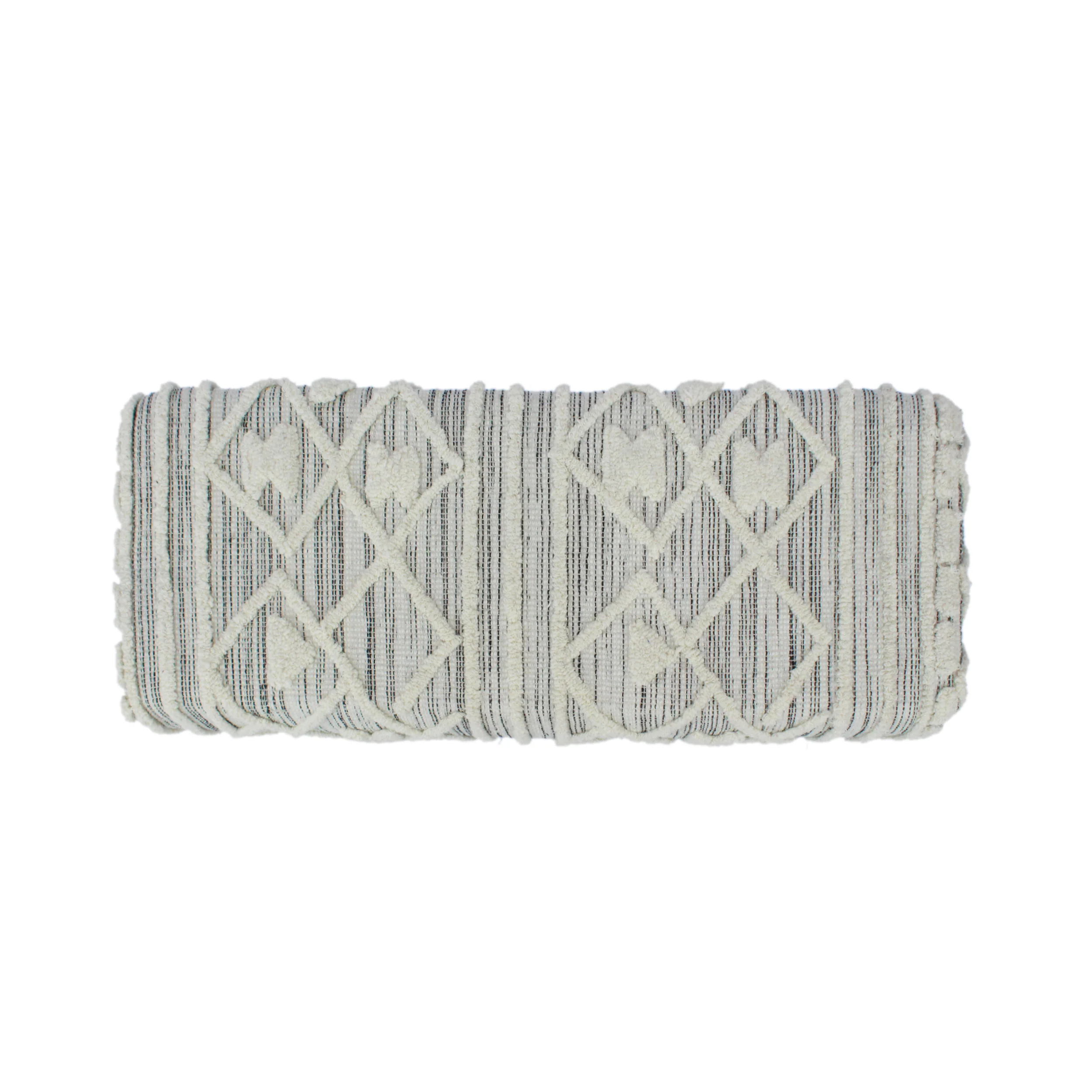 Carrera Handcrafted Boho Rectangular Wool & Fabric Bench - furnishings