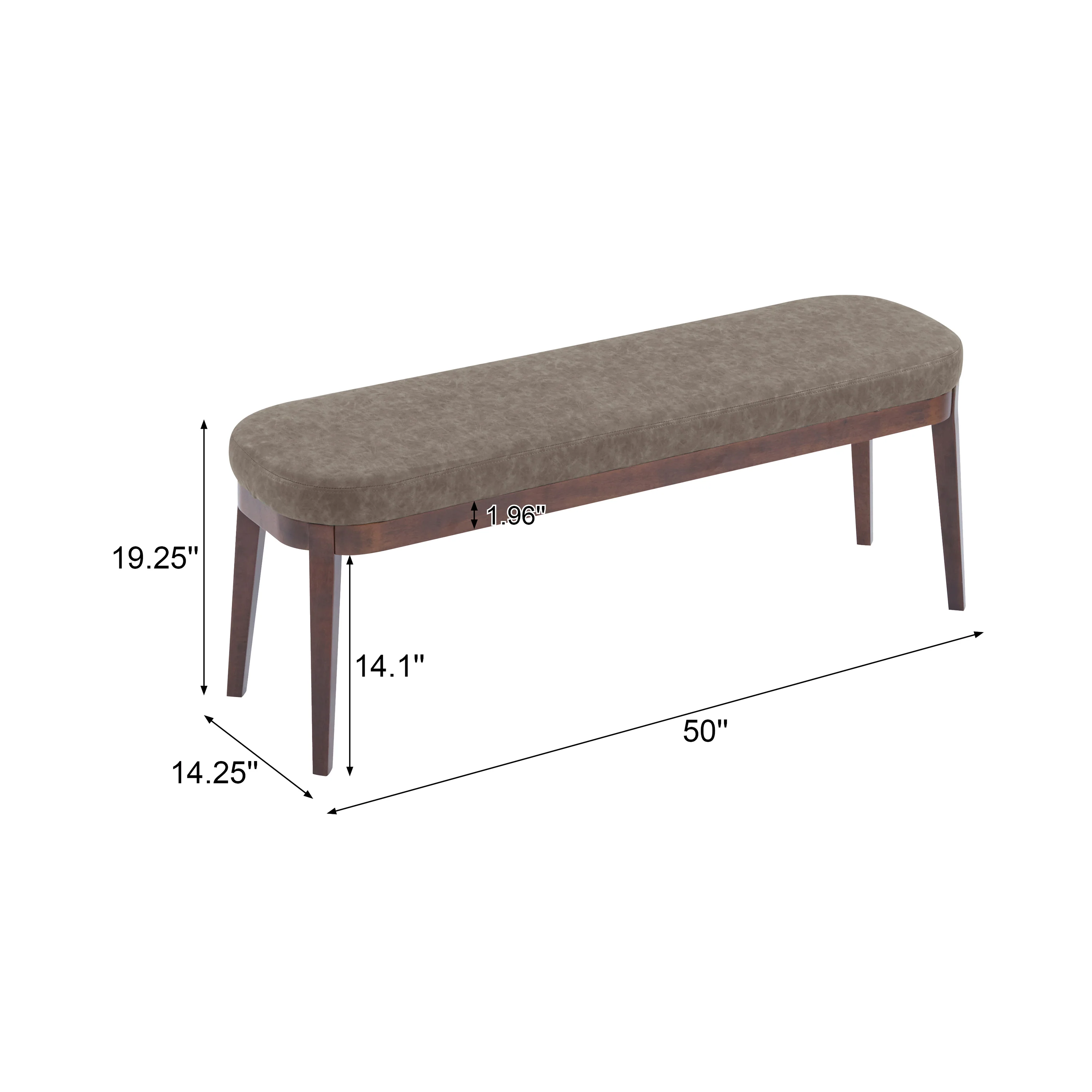 Andromedo Modern Upholstered PU Leather Ottoman Bench - furnishings
