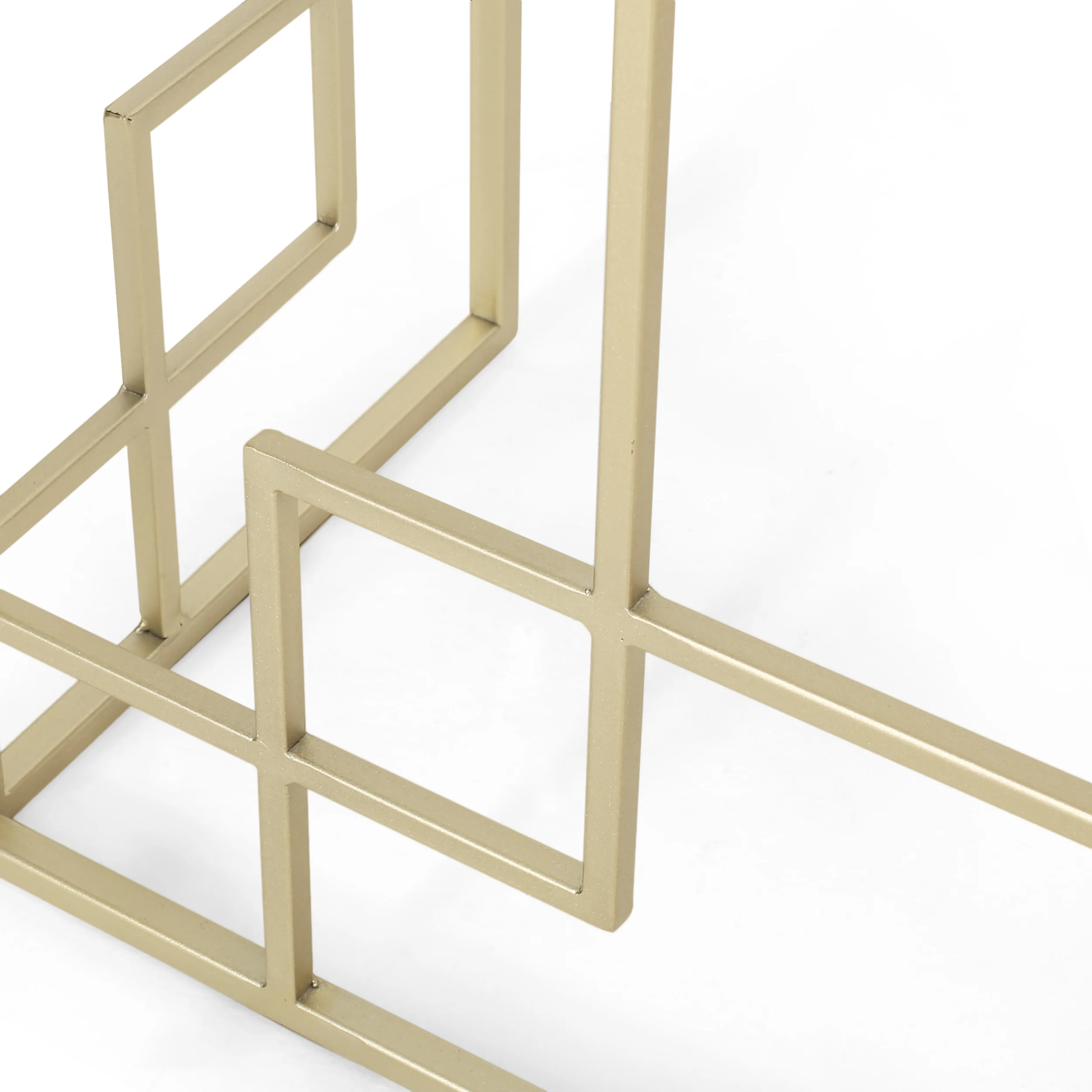 Filly Modern Glam Geometric Console Table, Gold and White - furnishings