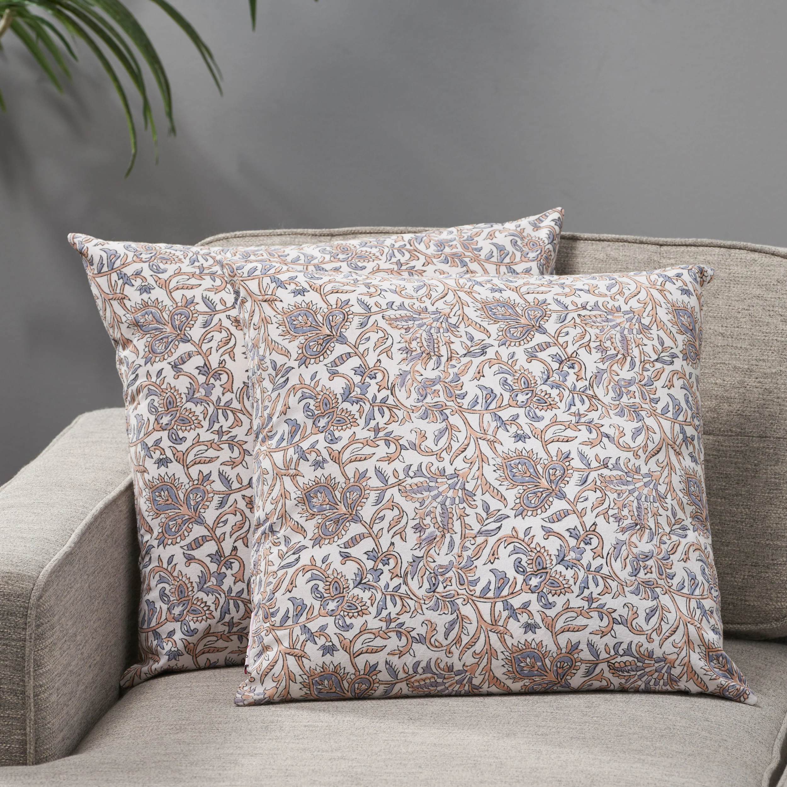 Keiko Modern Fabric Throw Pillow Cover (Set of 2) - furnishings