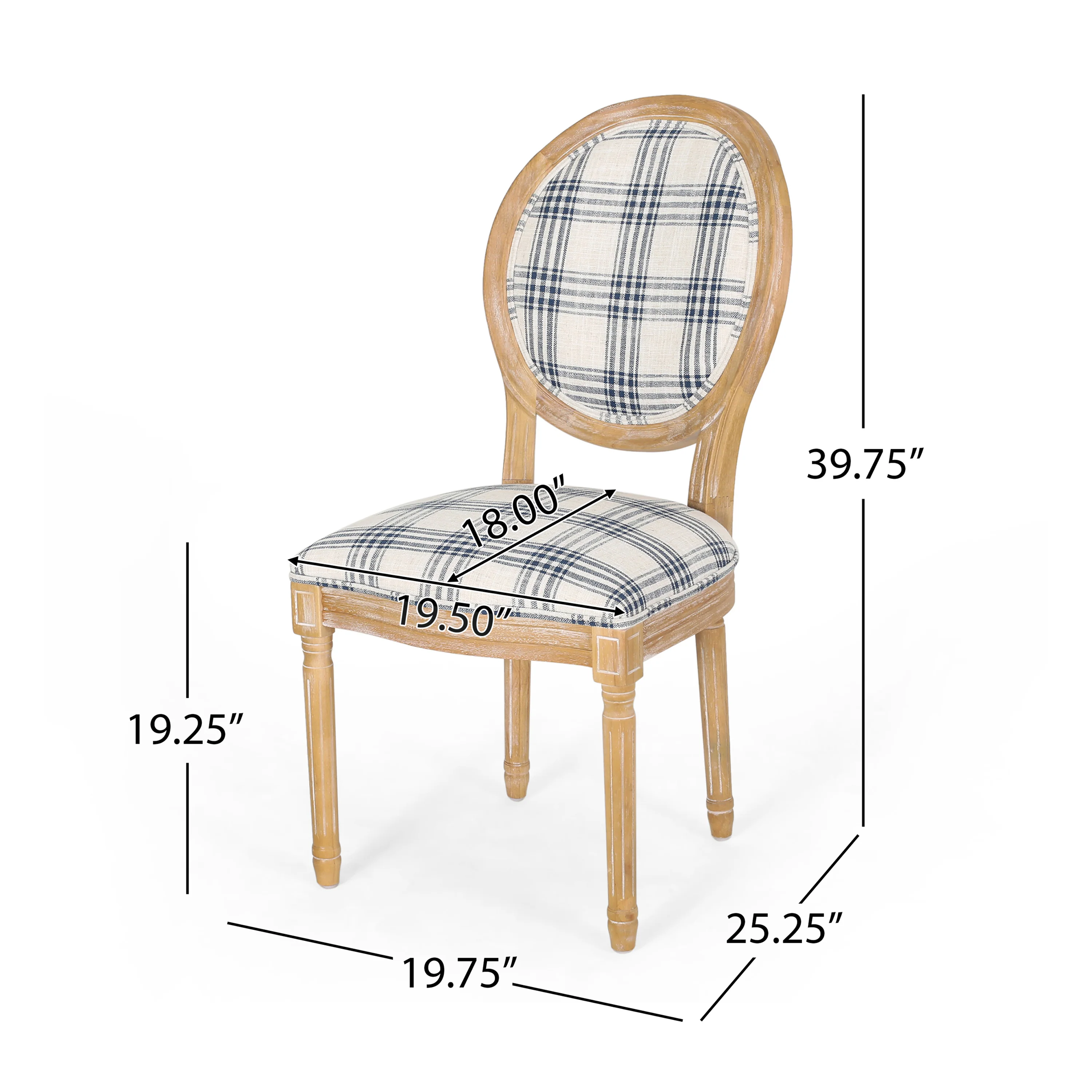 Naclerio French Country Fabric Upholstered Wood 5 Piece Dining Set - furnishings