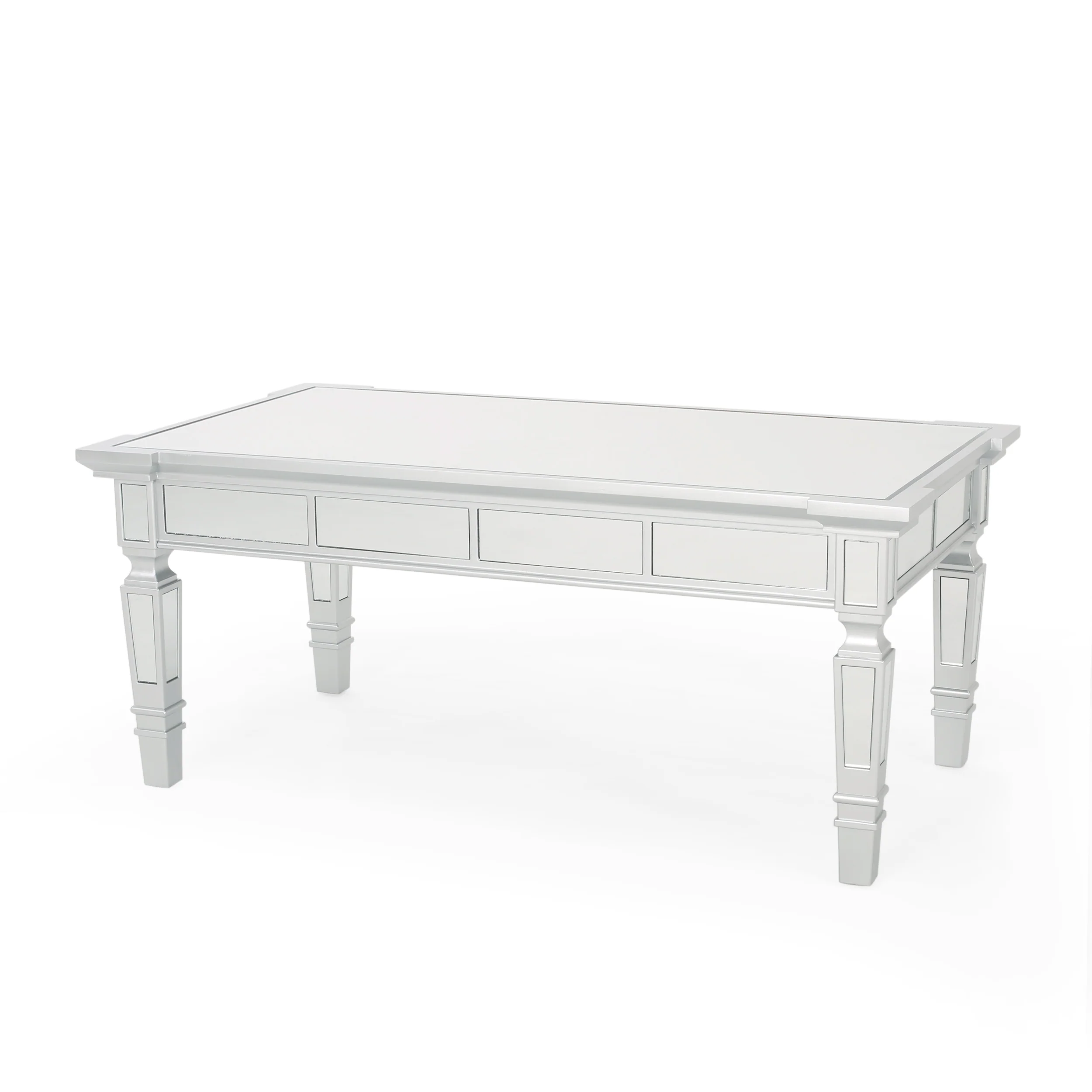 Sola Mirror Finished Faux Wood Coffee Table - furnishings