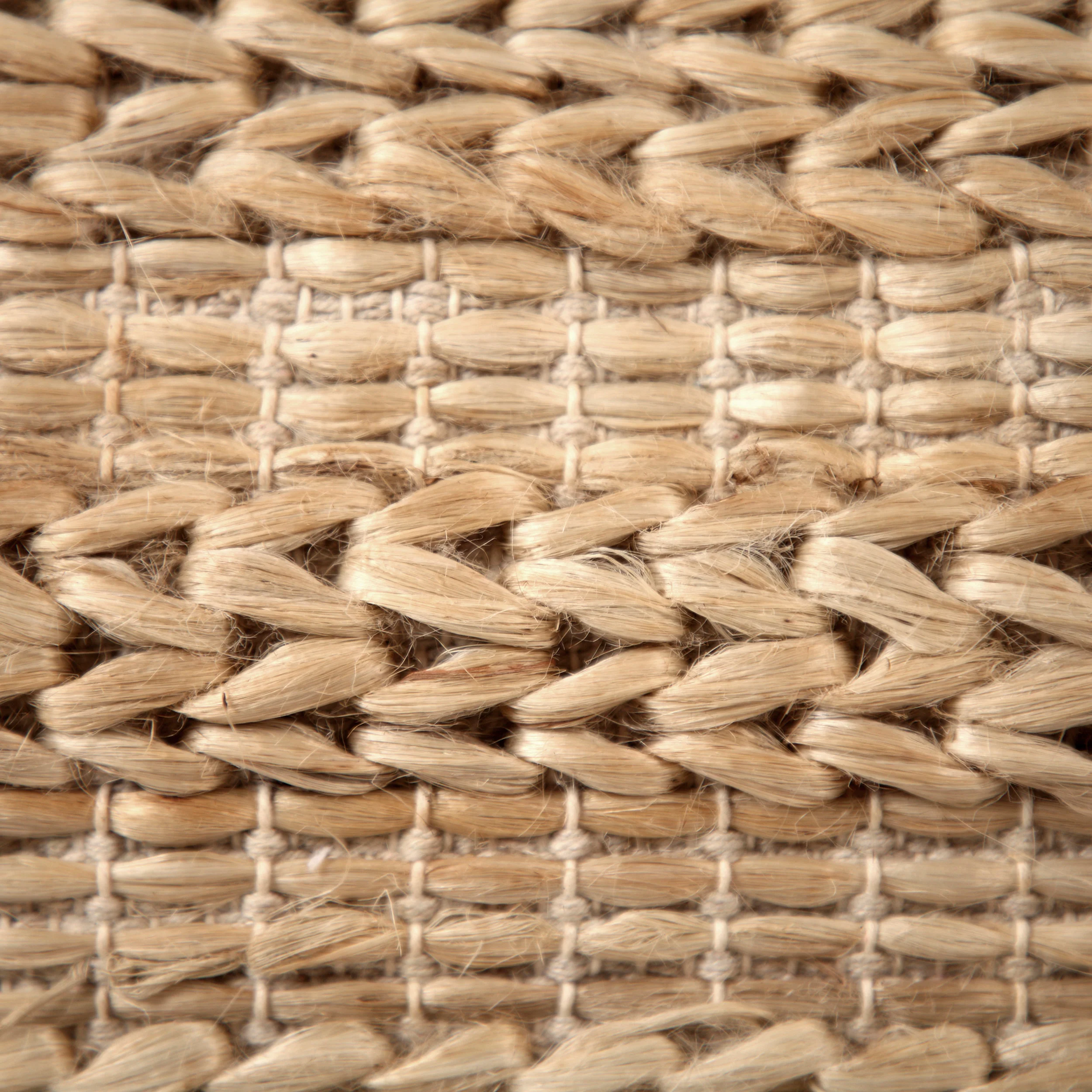 Evangelynn Boho Fabric Rattan Square Pouf - furnishings