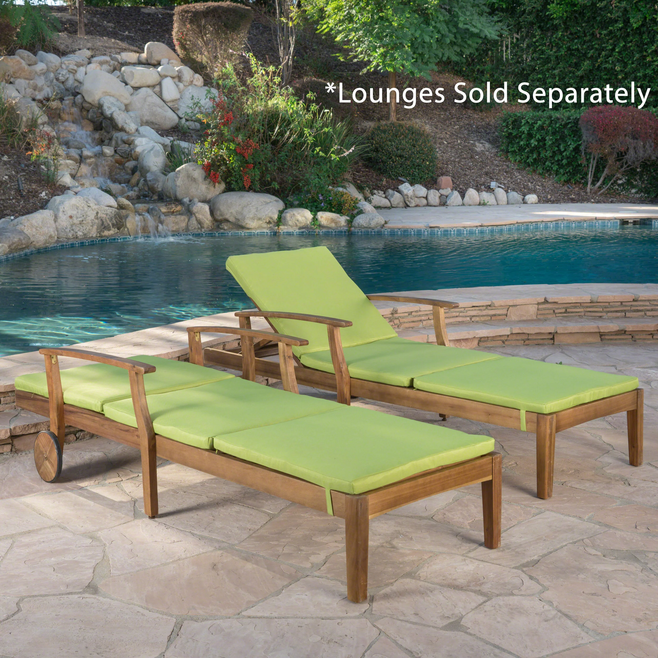Daisy Outdoor Water Resistant Chaise Lounge Cushion (Set of 2) - furnishings