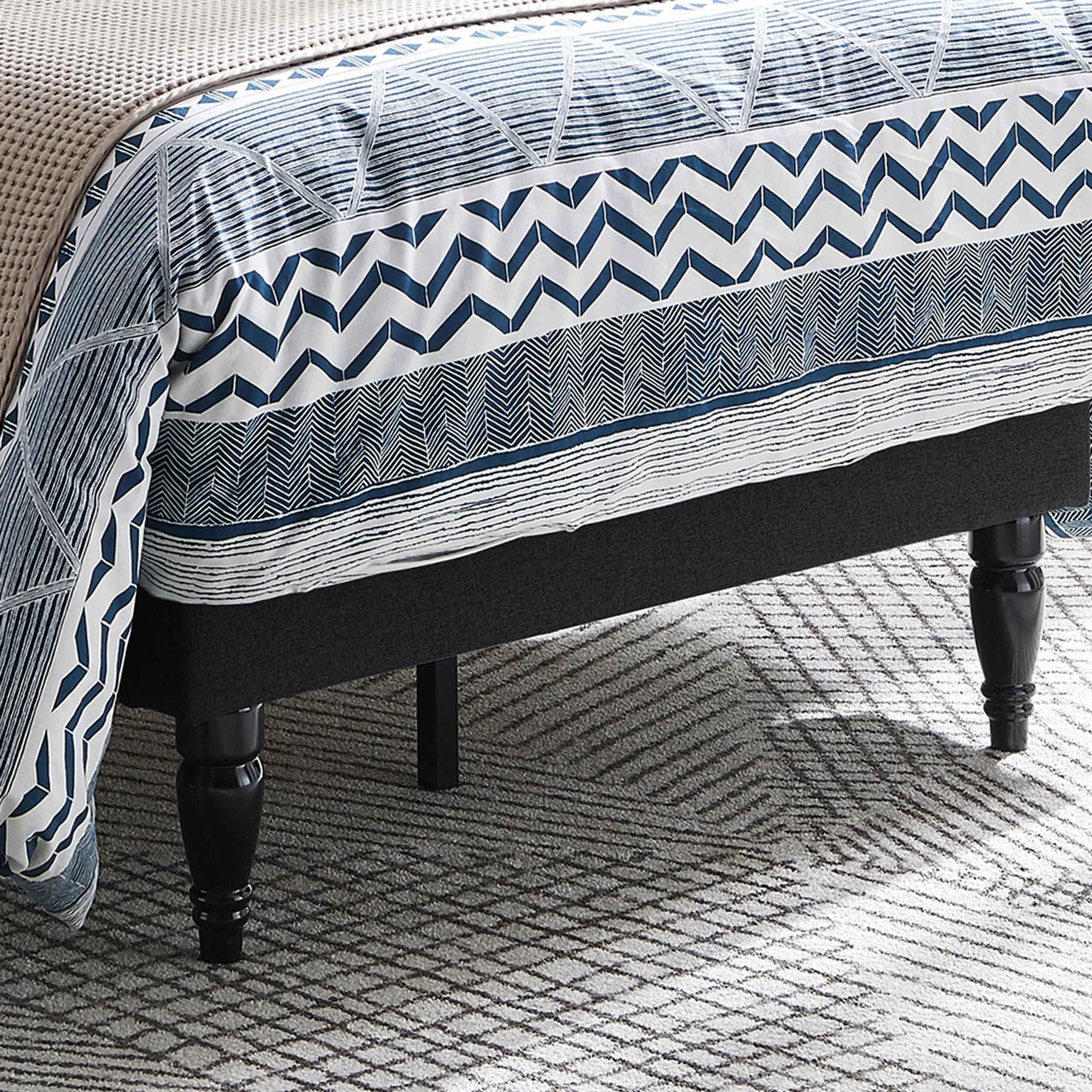 Renee Contemporary Upholstered Twin Bed Platform - furnishings