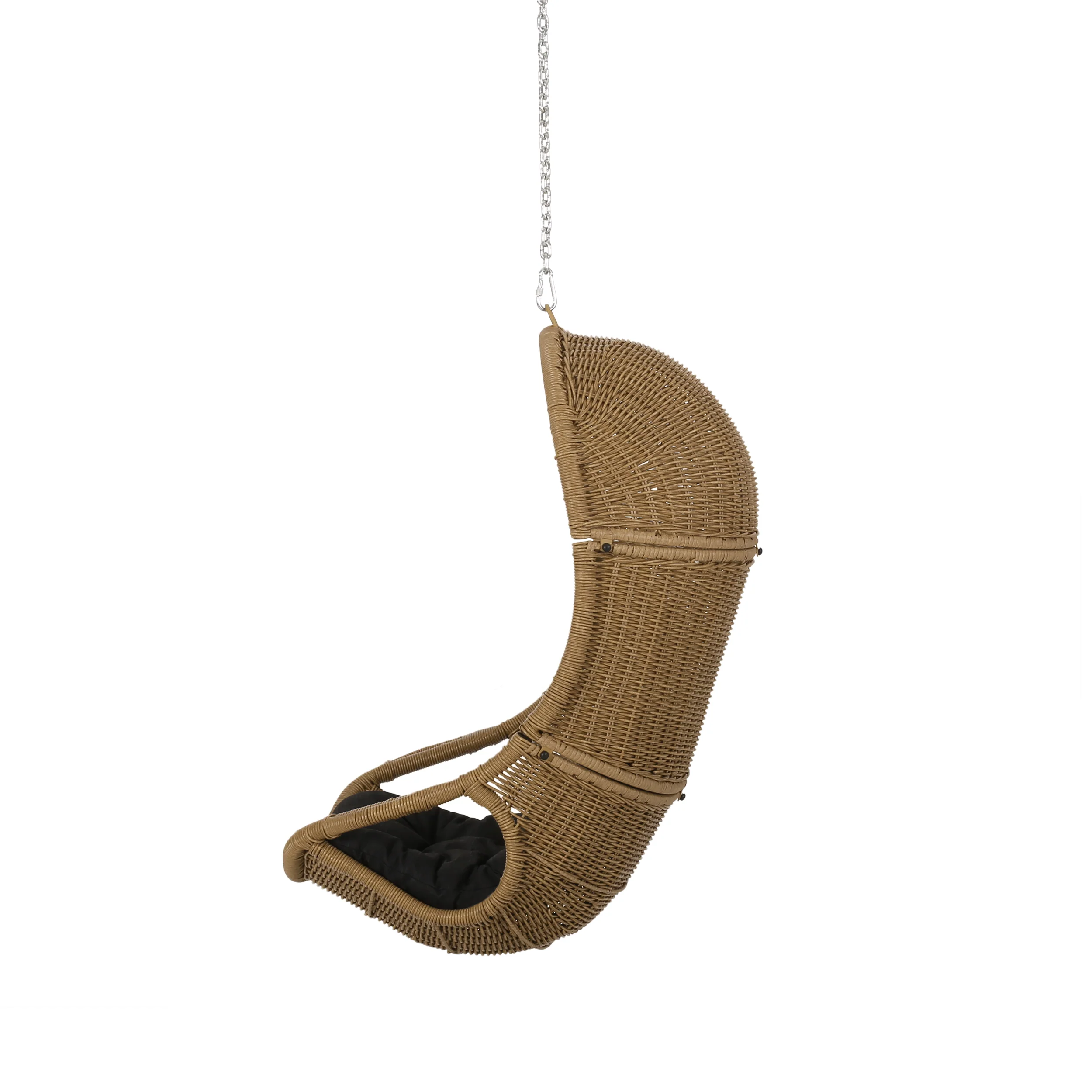 Berrien Orville Outdoor/Indoor Wicker Hanging Nest Chair (No Stand) - furnishings