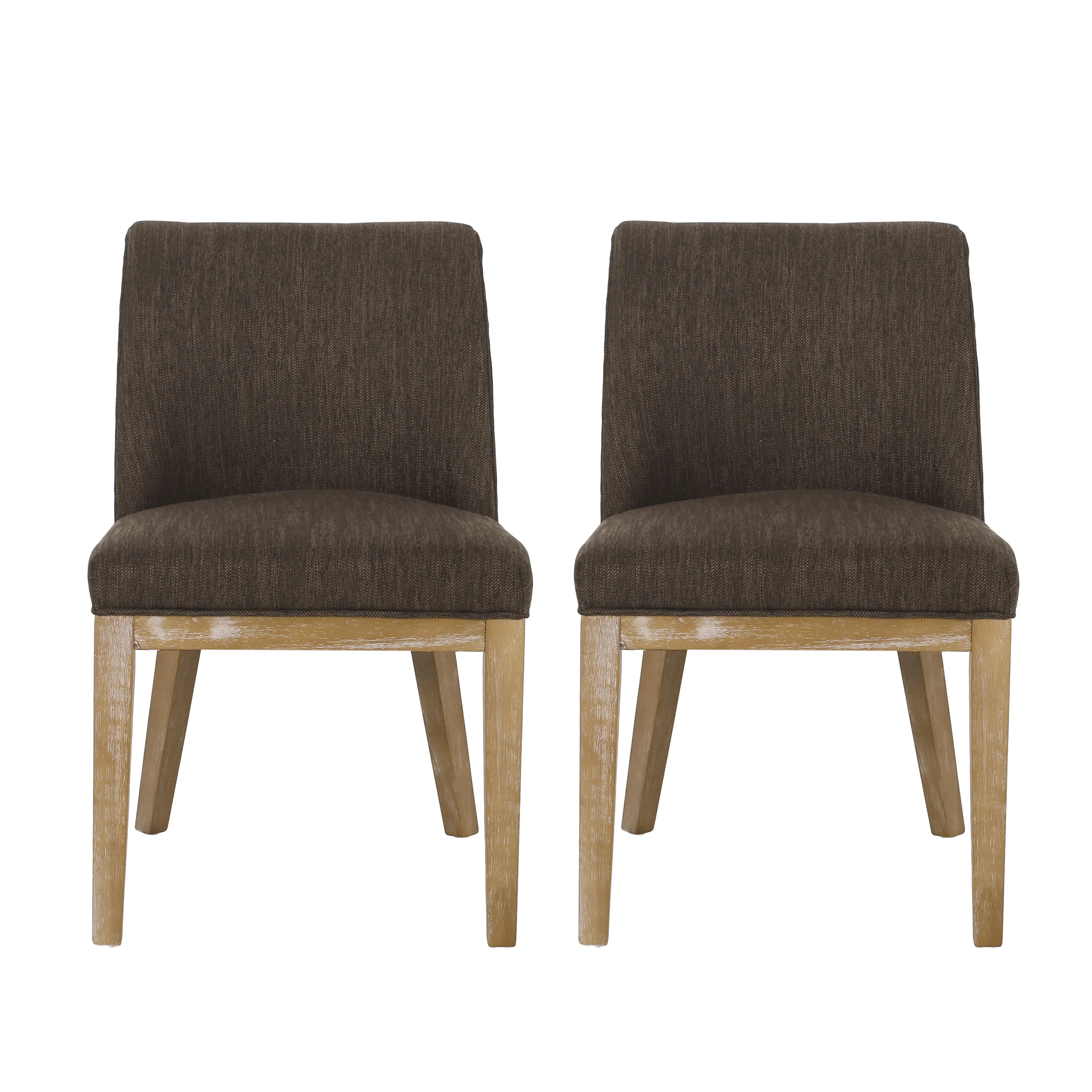 Boise Contemporary Fabric Upholstered Wood Dining Chairs, Set of 2 - furnishings